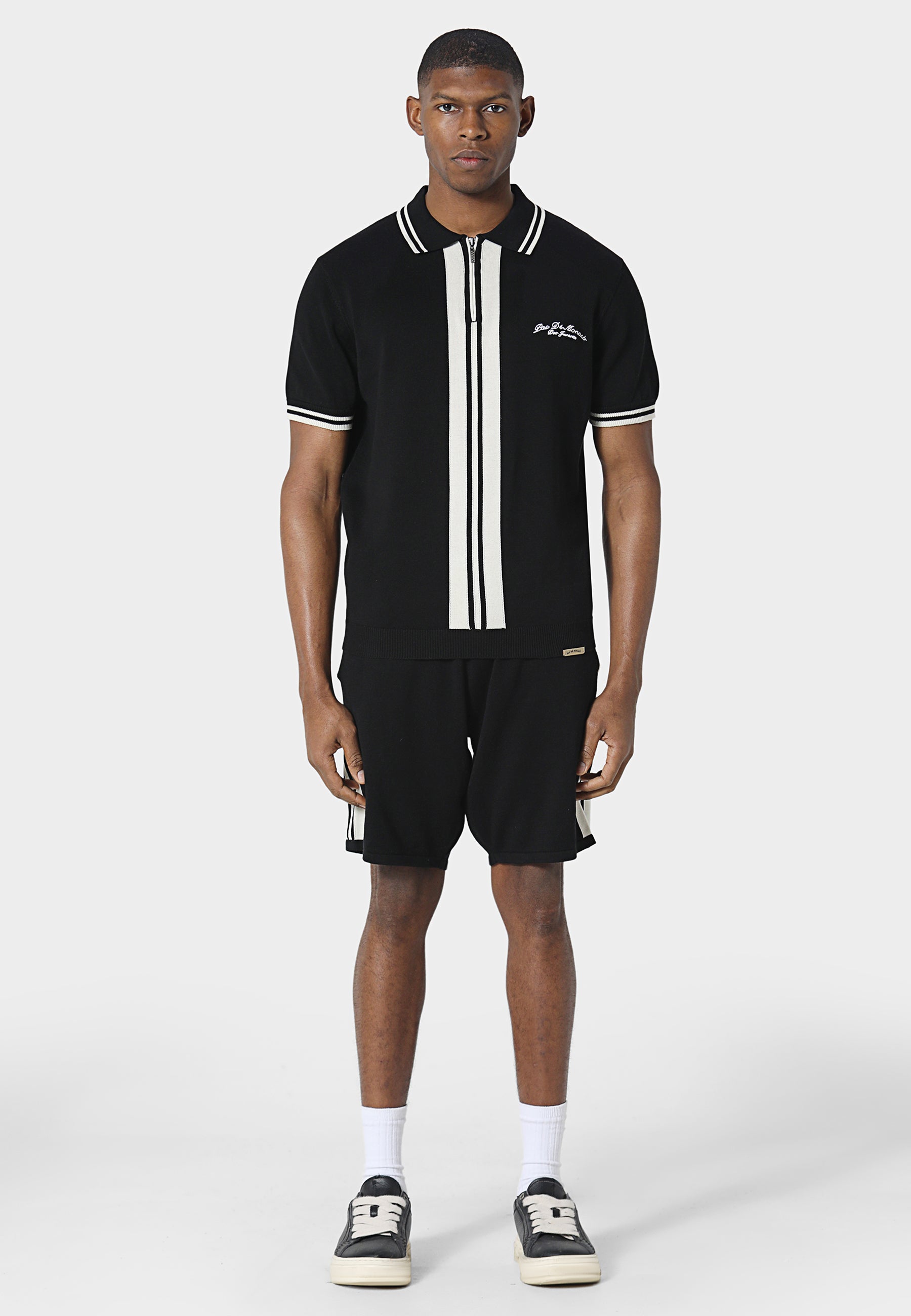 Aether Black Knitted Shorts