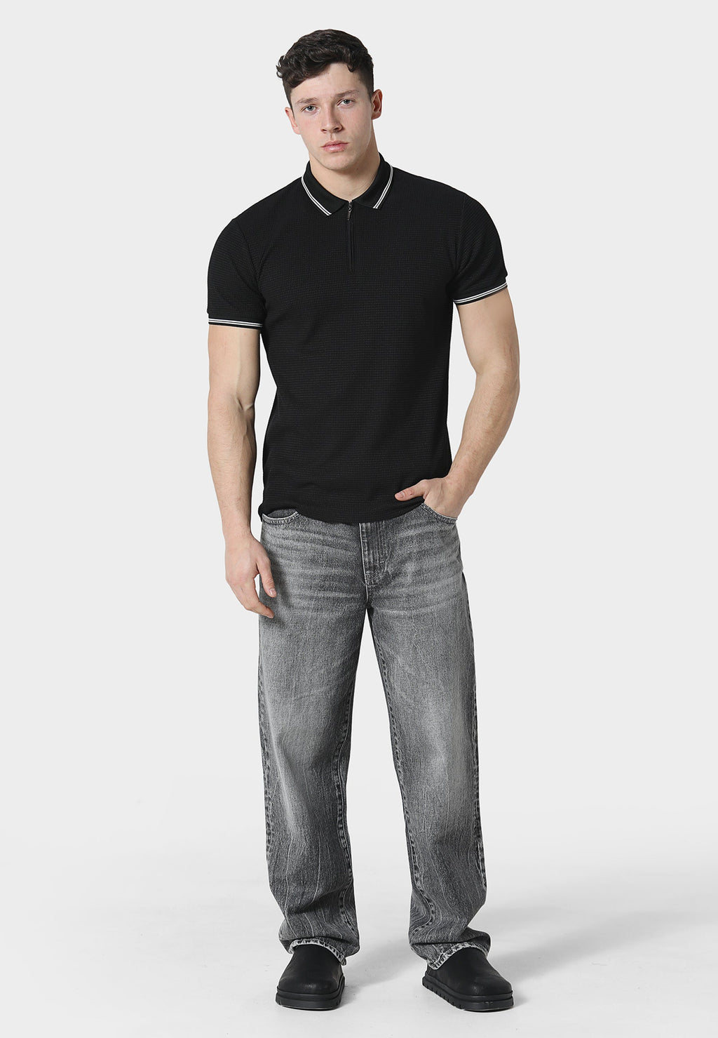 Basnett Black Polo Shirt