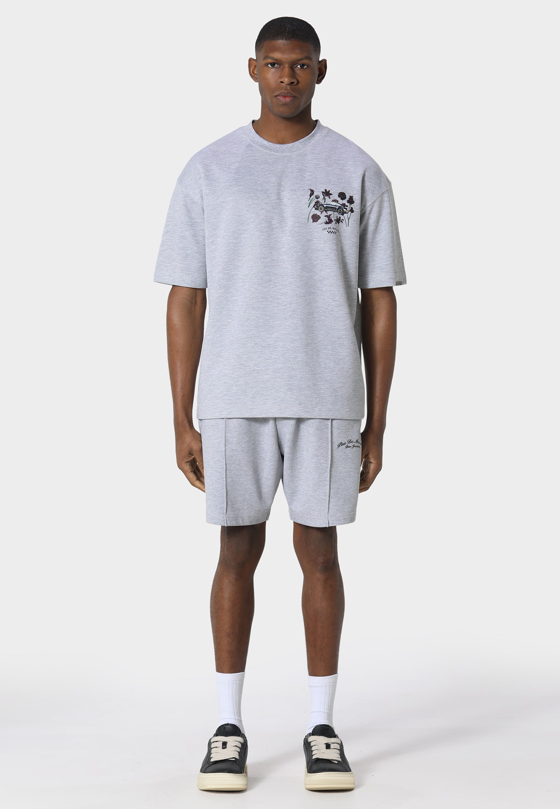 Bloom Torque Marl Grey T-Shirt