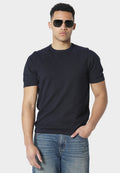 Burna True Navy Knitted T-Shirt