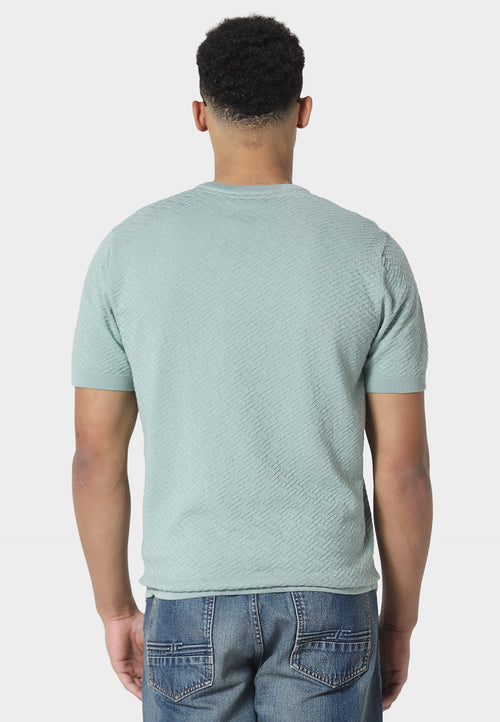 Burna Pale Aqua Knitted T-Shirt