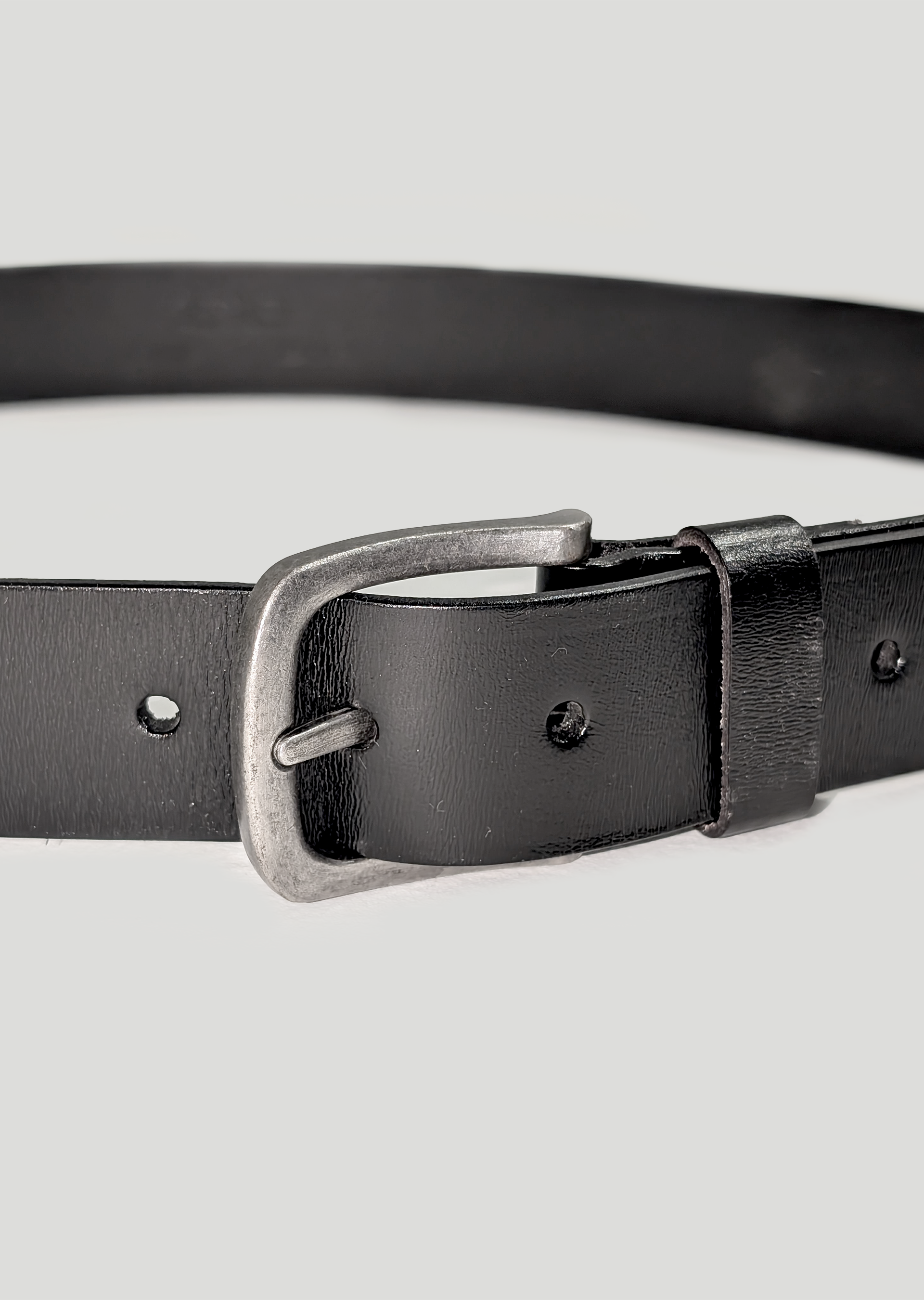 Sedley Black Leather Belt