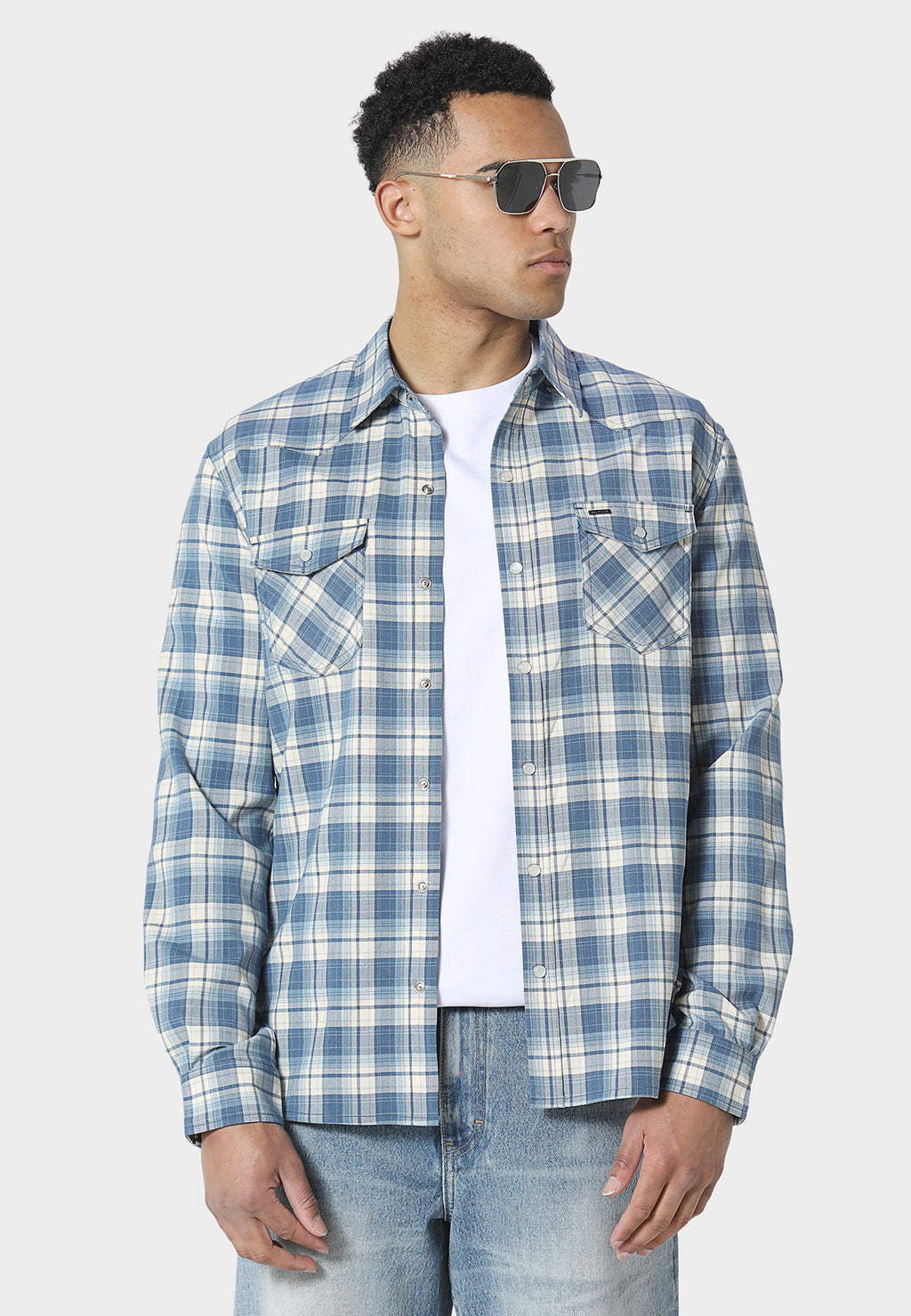 Ellake Blue Check Shirt