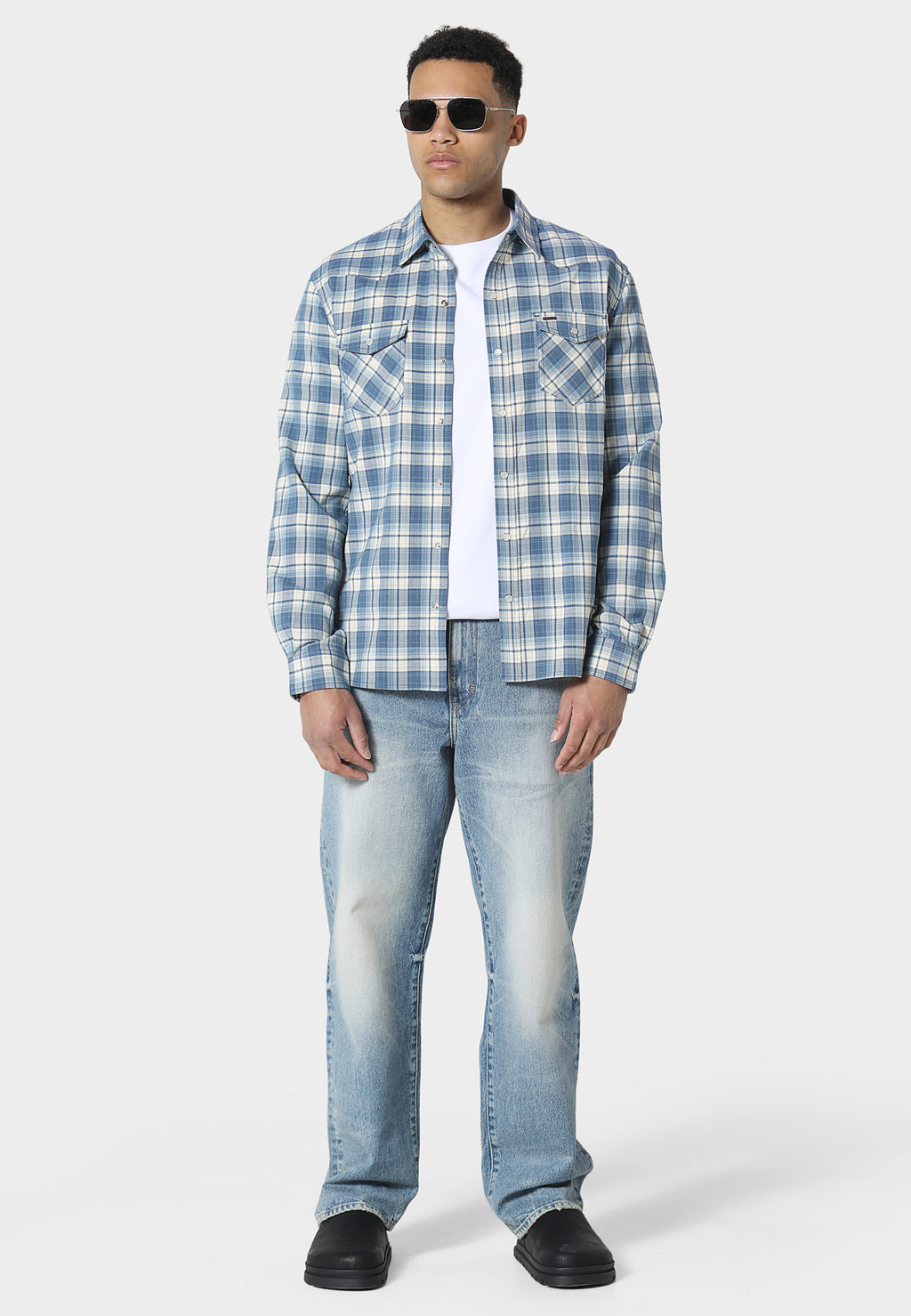 Ellake Blue Check Shirt