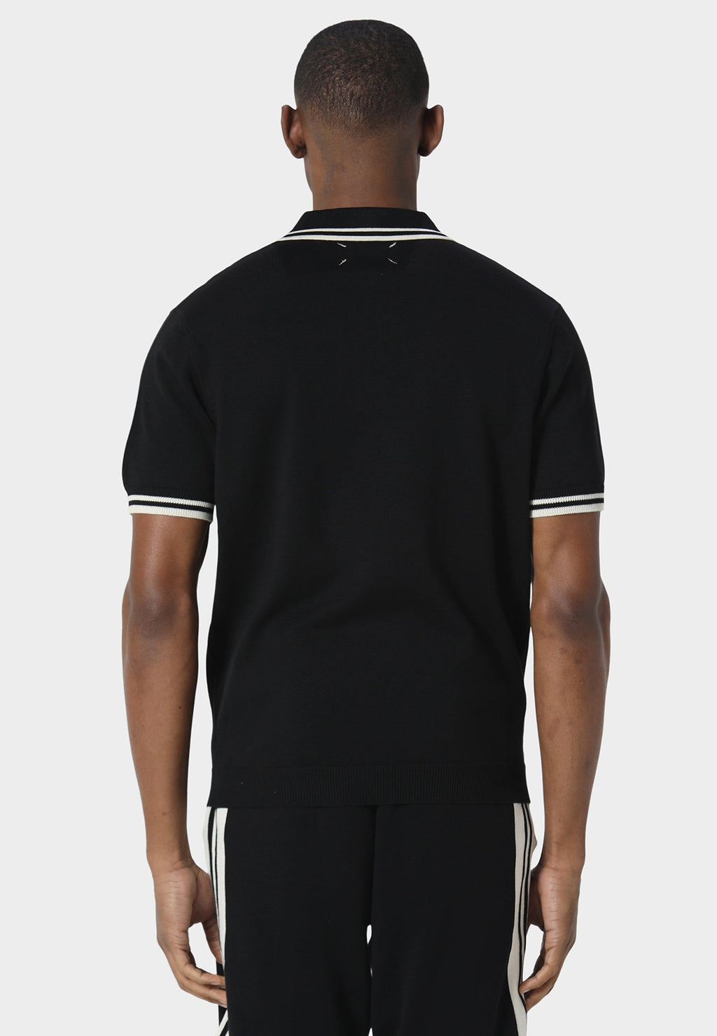 Embleme Black Knitted Polo