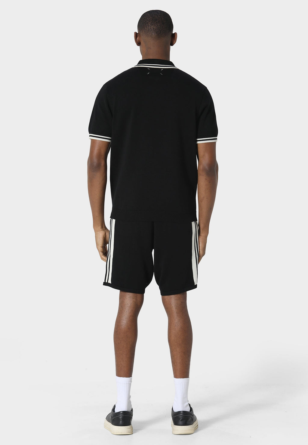 Embleme Black Knitted Polo