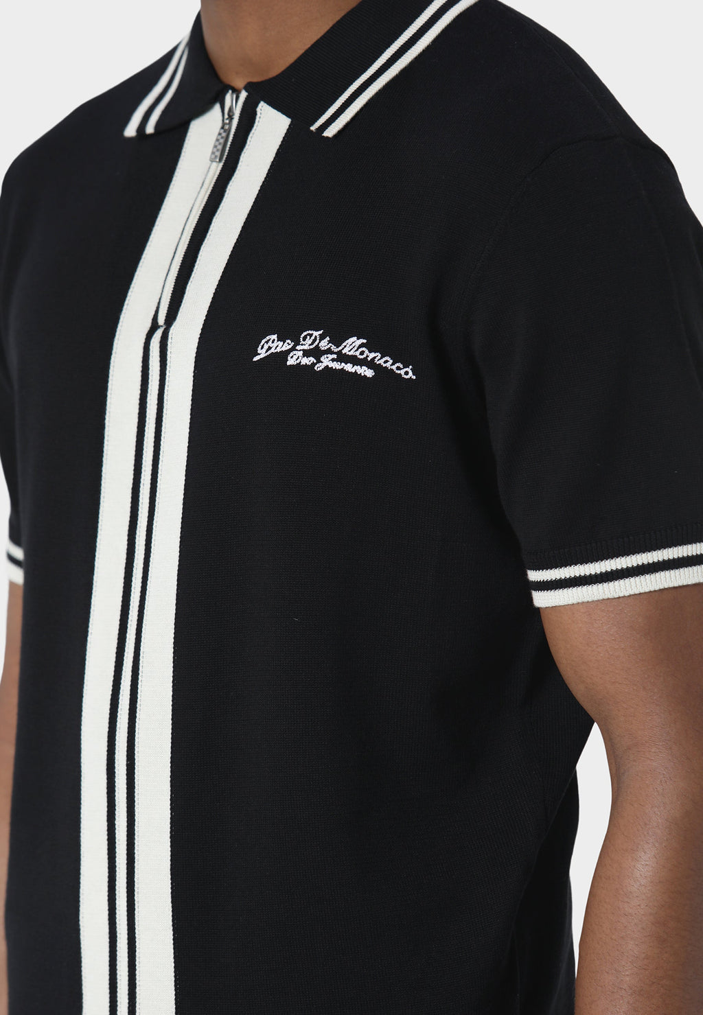 Embleme Black Knitted Polo