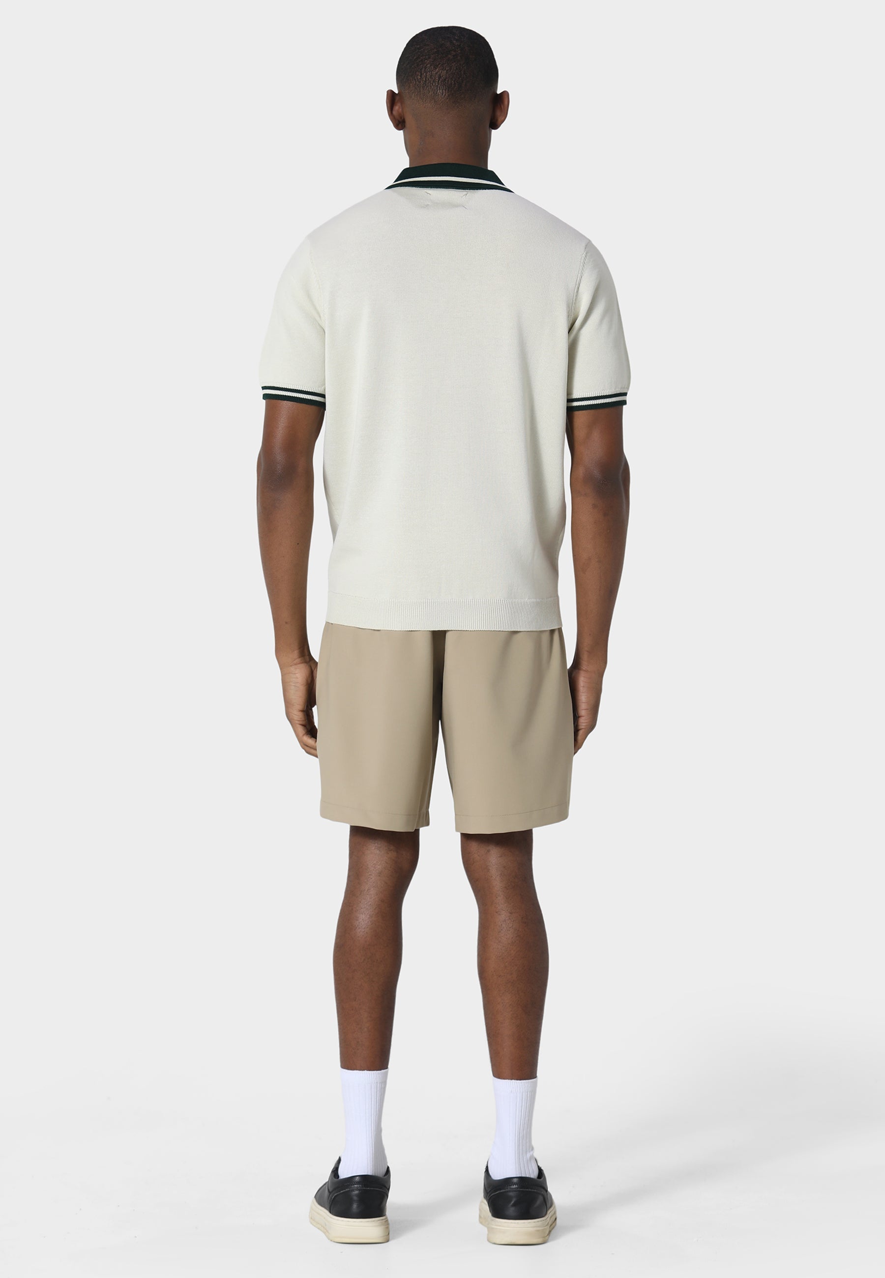 Embleme Off White Knitted Polo