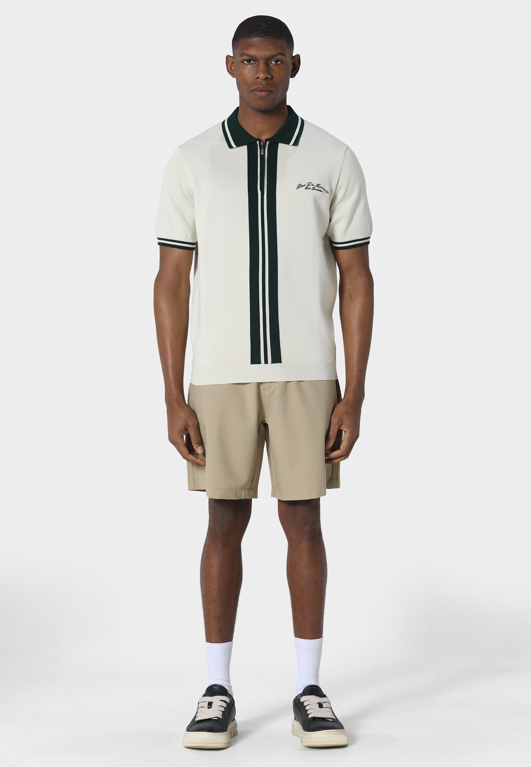 Embleme Off White Knitted Polo