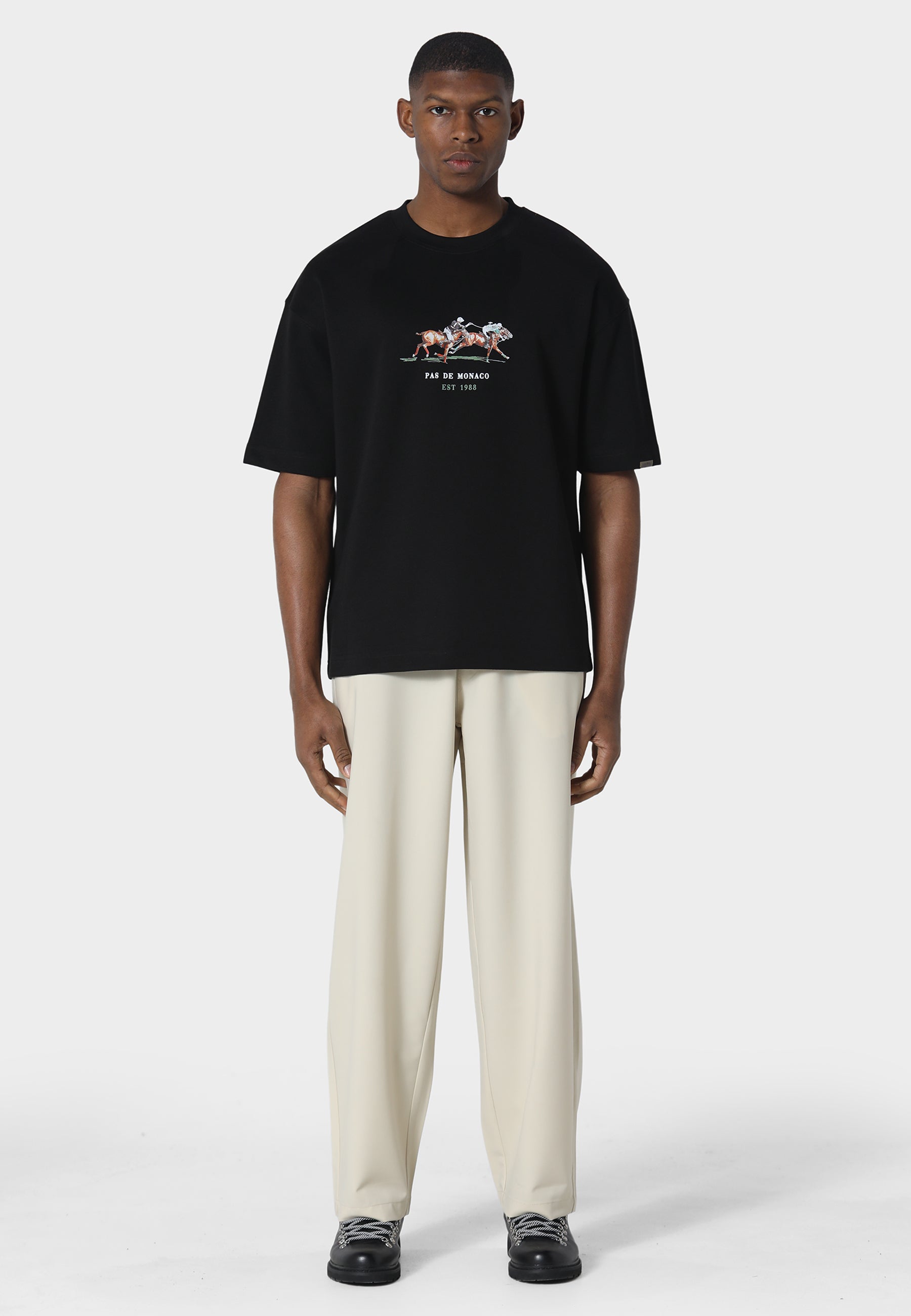 Equestrian Flare Black T-Shirt