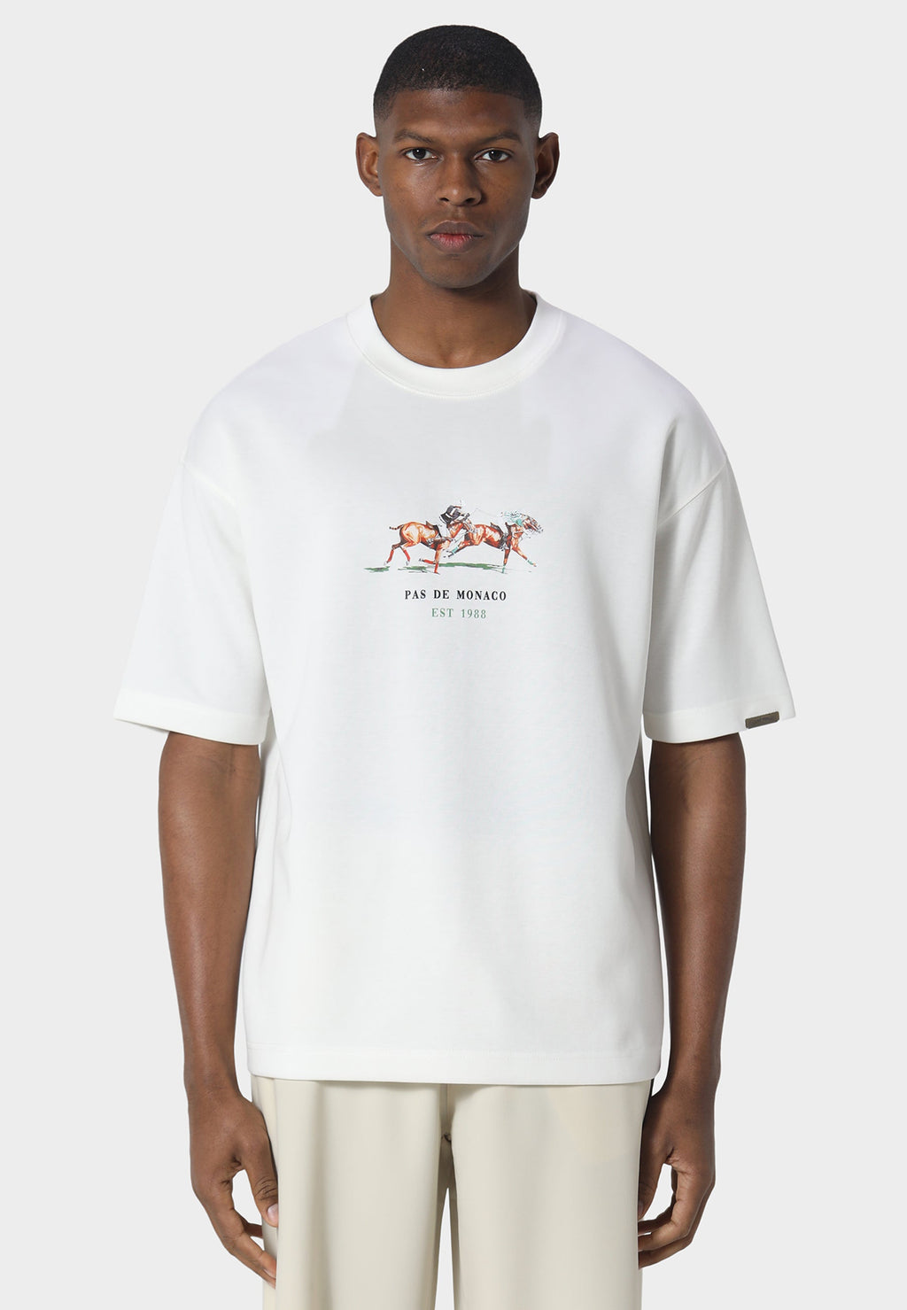 Equestrian Flare Off White T-Shirt