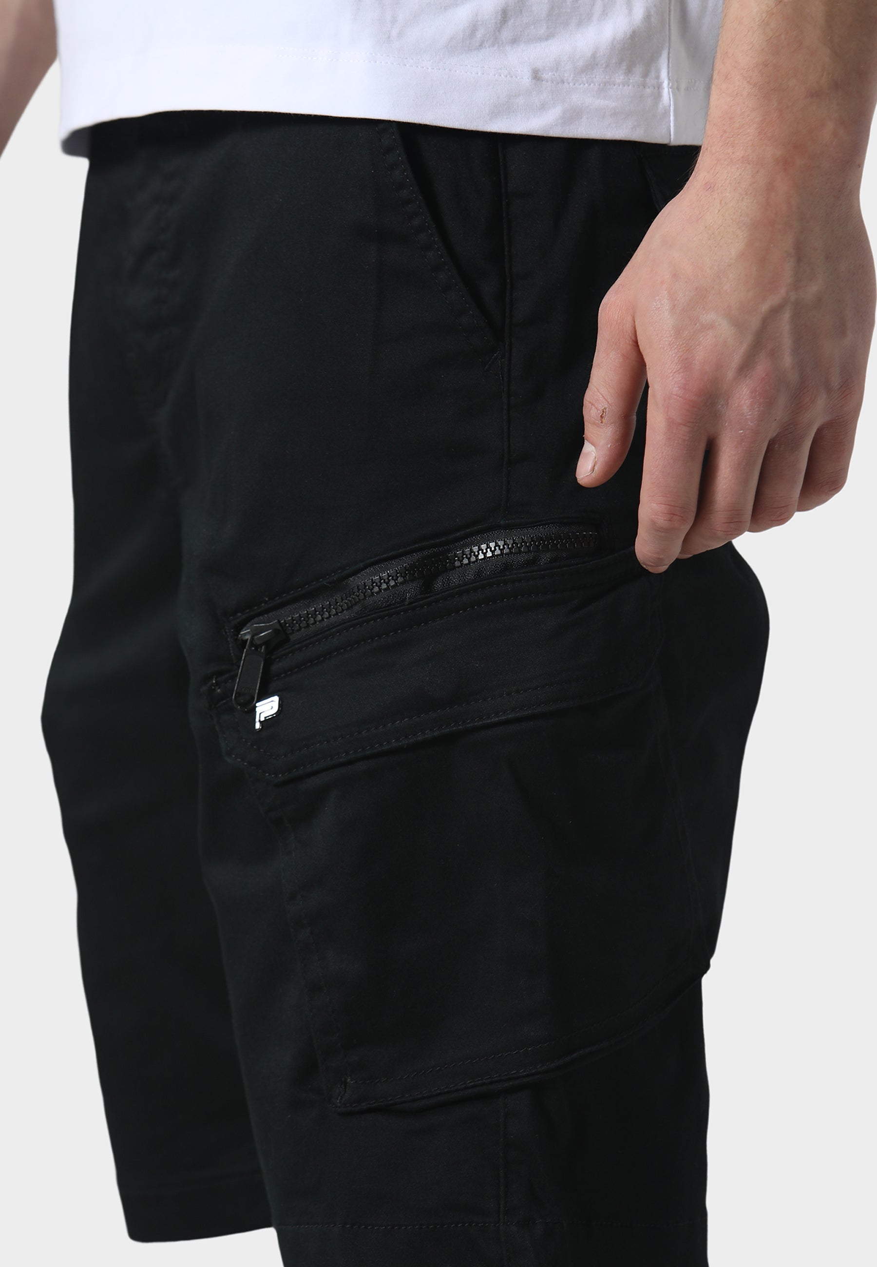 Eythorn Black Cargo Shorts