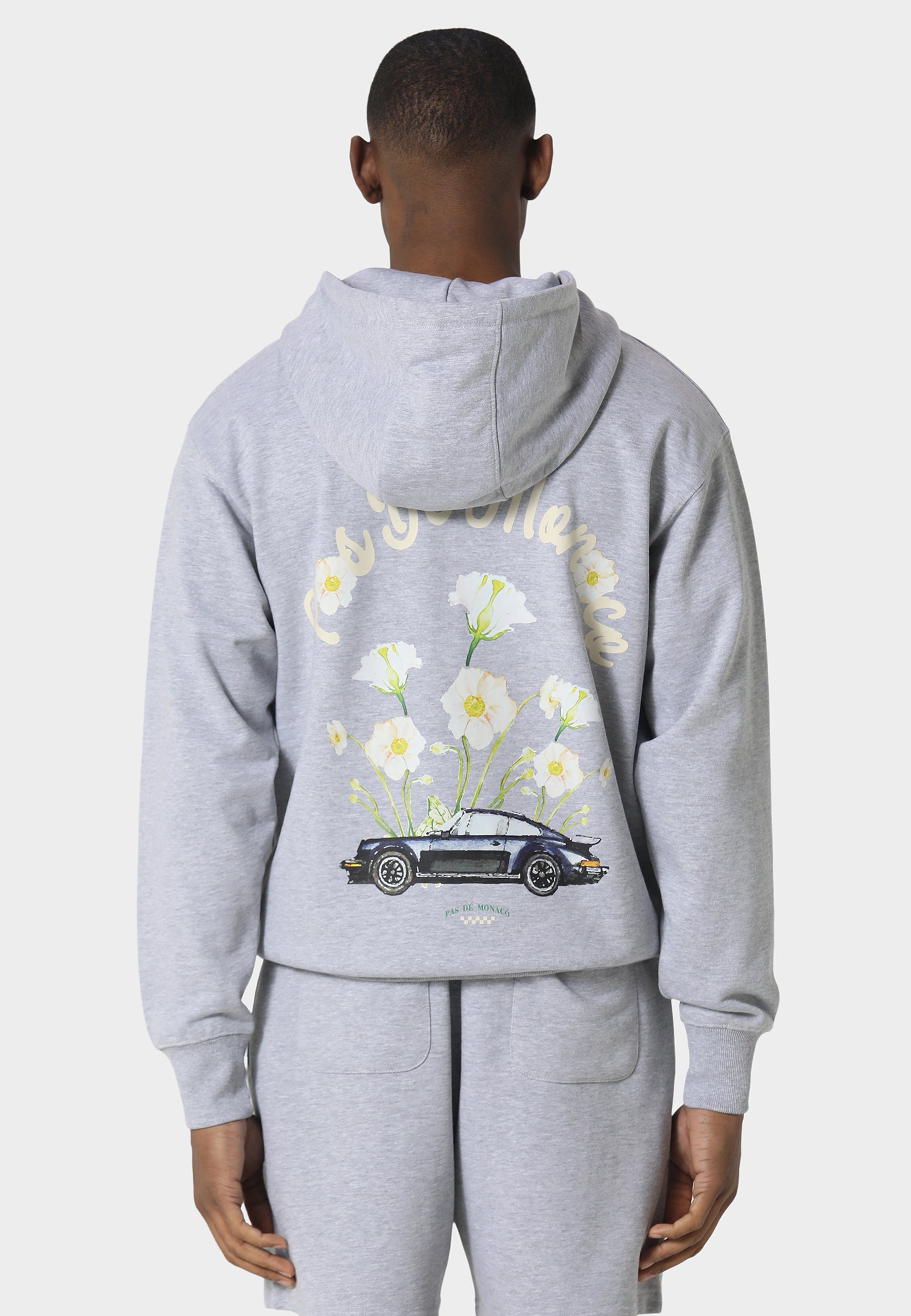 Fleur De Route Marl Grey Hoodie