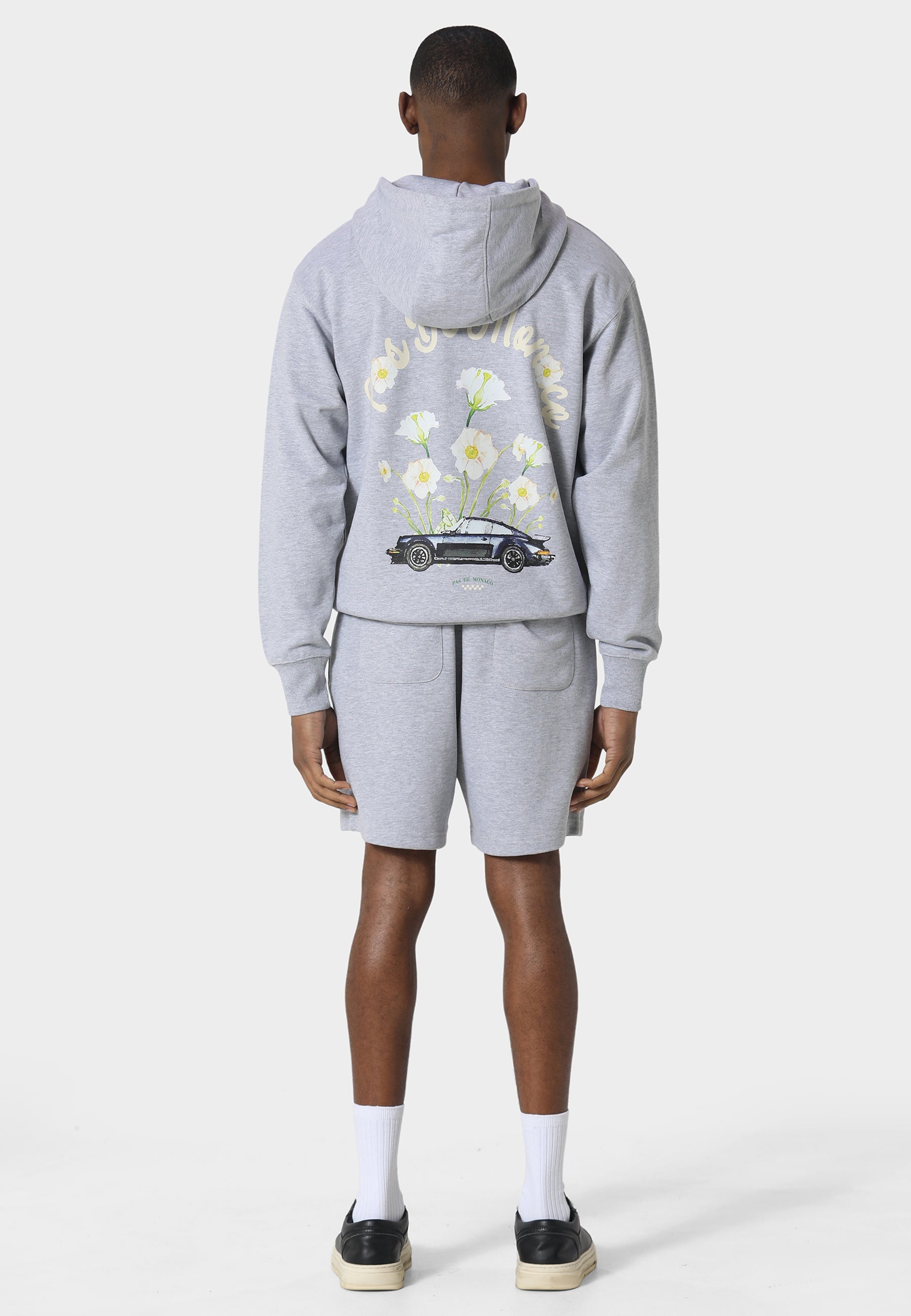 Fleur De Route Marl Grey Hoodie