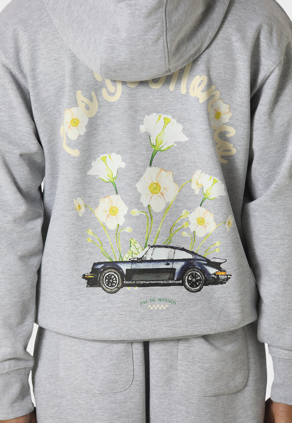 Fleur De Route Marl Grey Hoodie