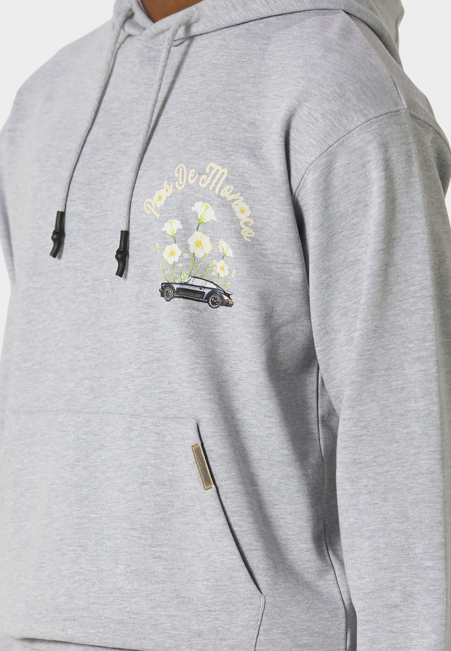 Fleur De Route Marl Grey Hoodie