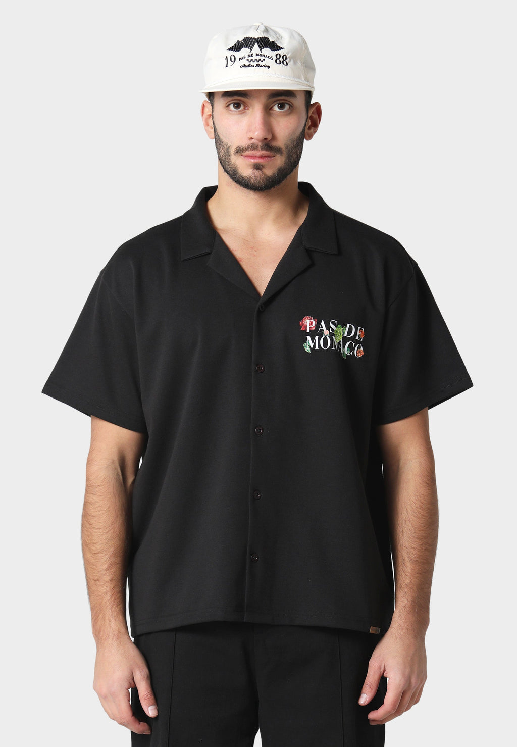 Florale Black Cuban Shirt