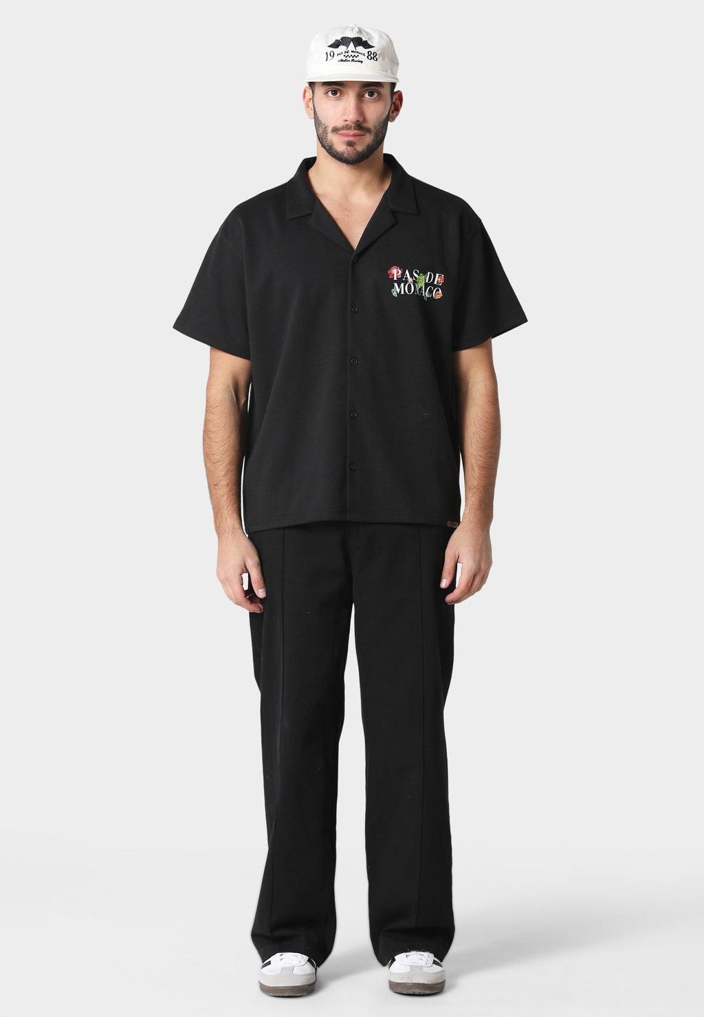 Florale Black Cuban Shirt