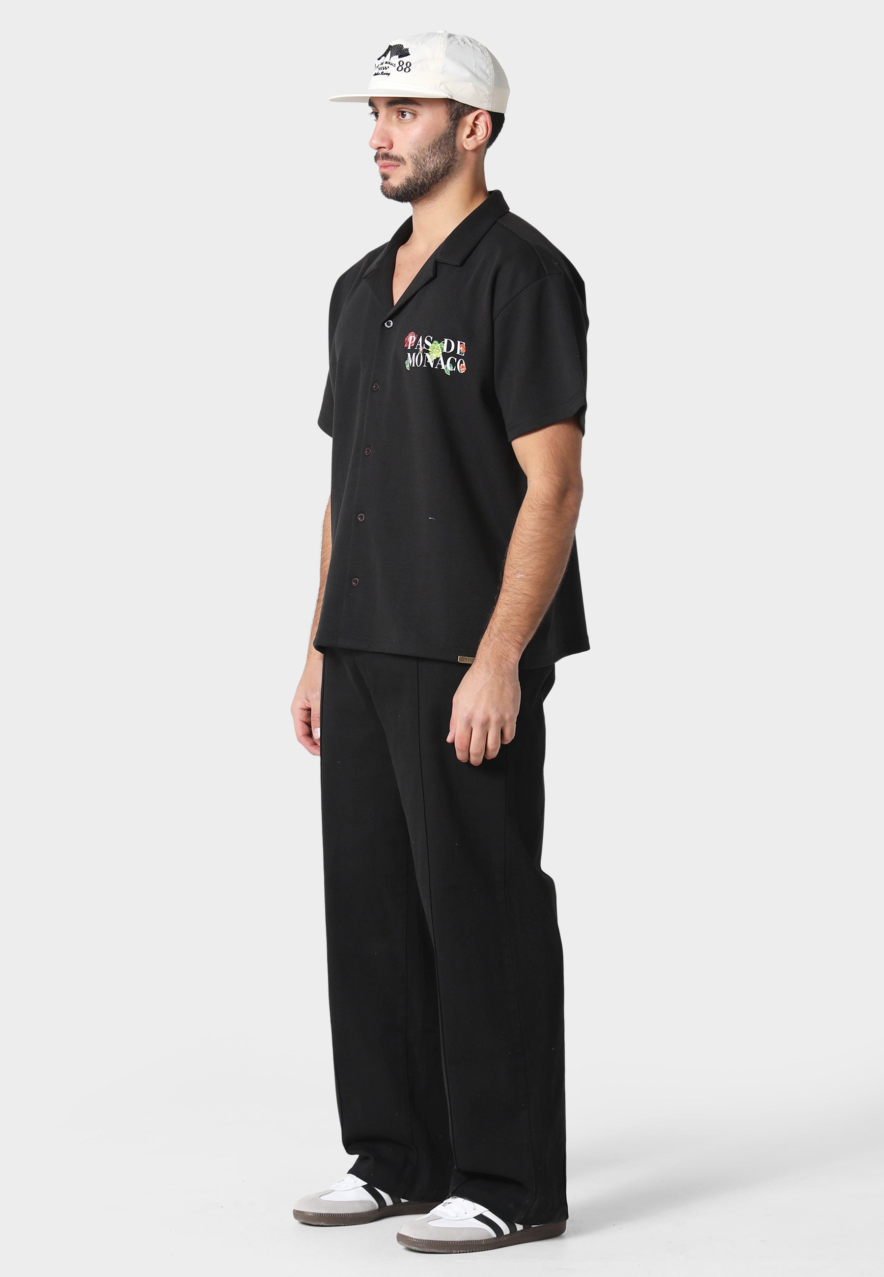 Florale Black Cuban Shirt