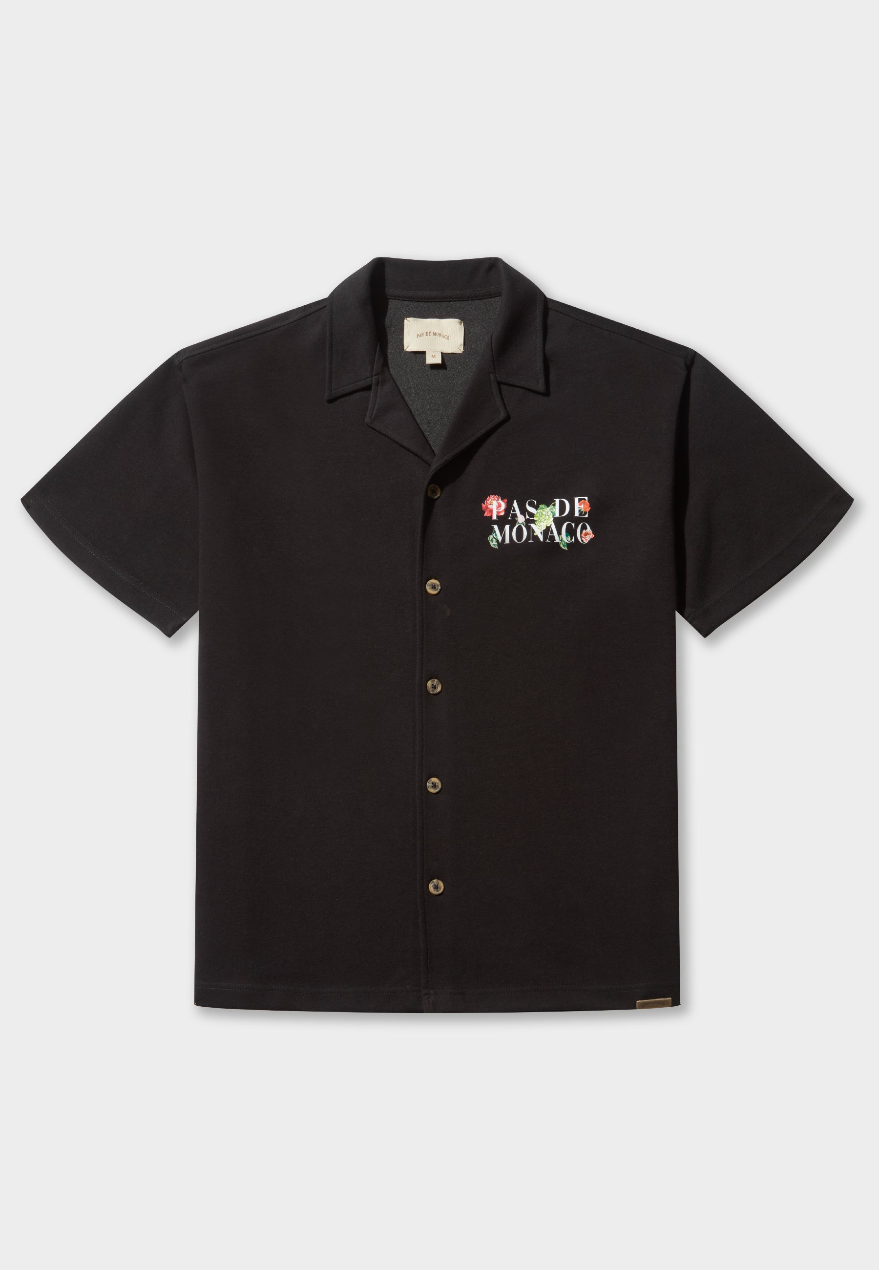 Florale Black Cuban Shirt