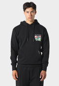 Floral Line Black Hoodie