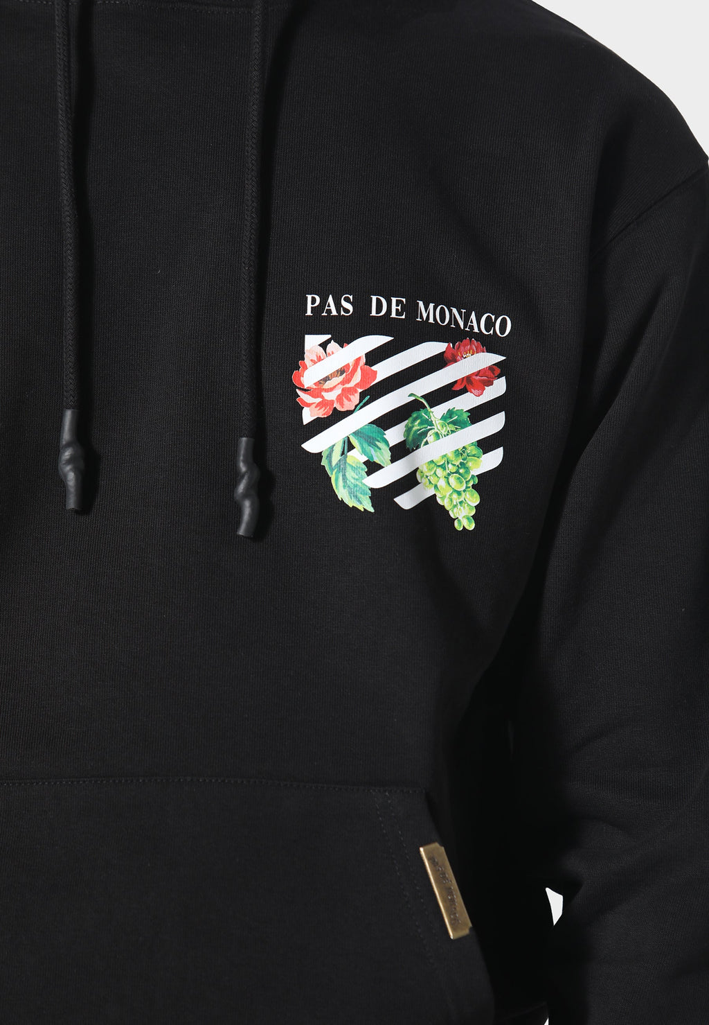 Floral Line Black Hoodie