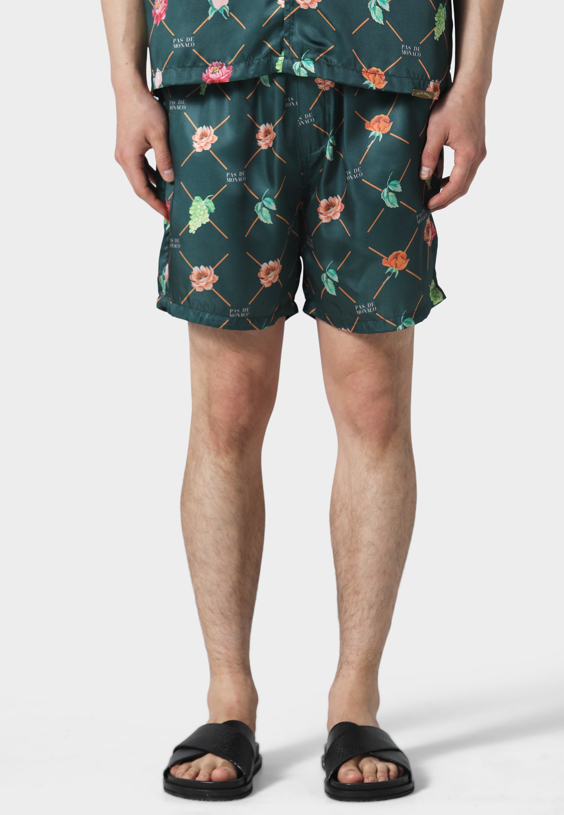 Fruit Monogram Forest Green Short