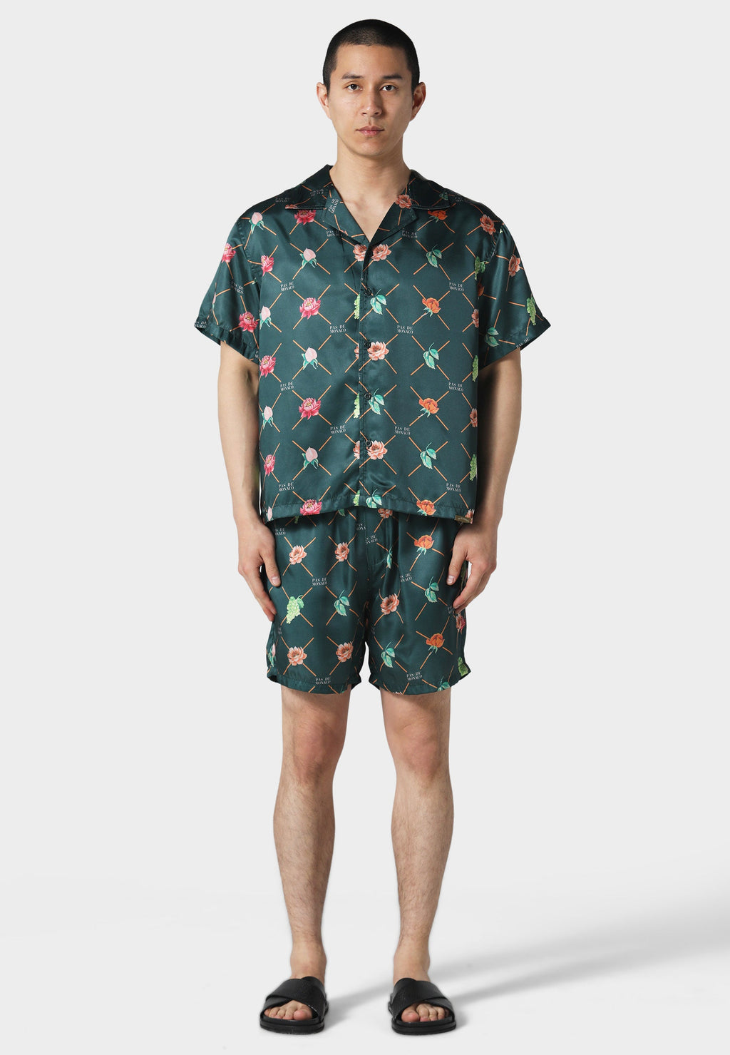 Fruit Monogram Forest Green Short