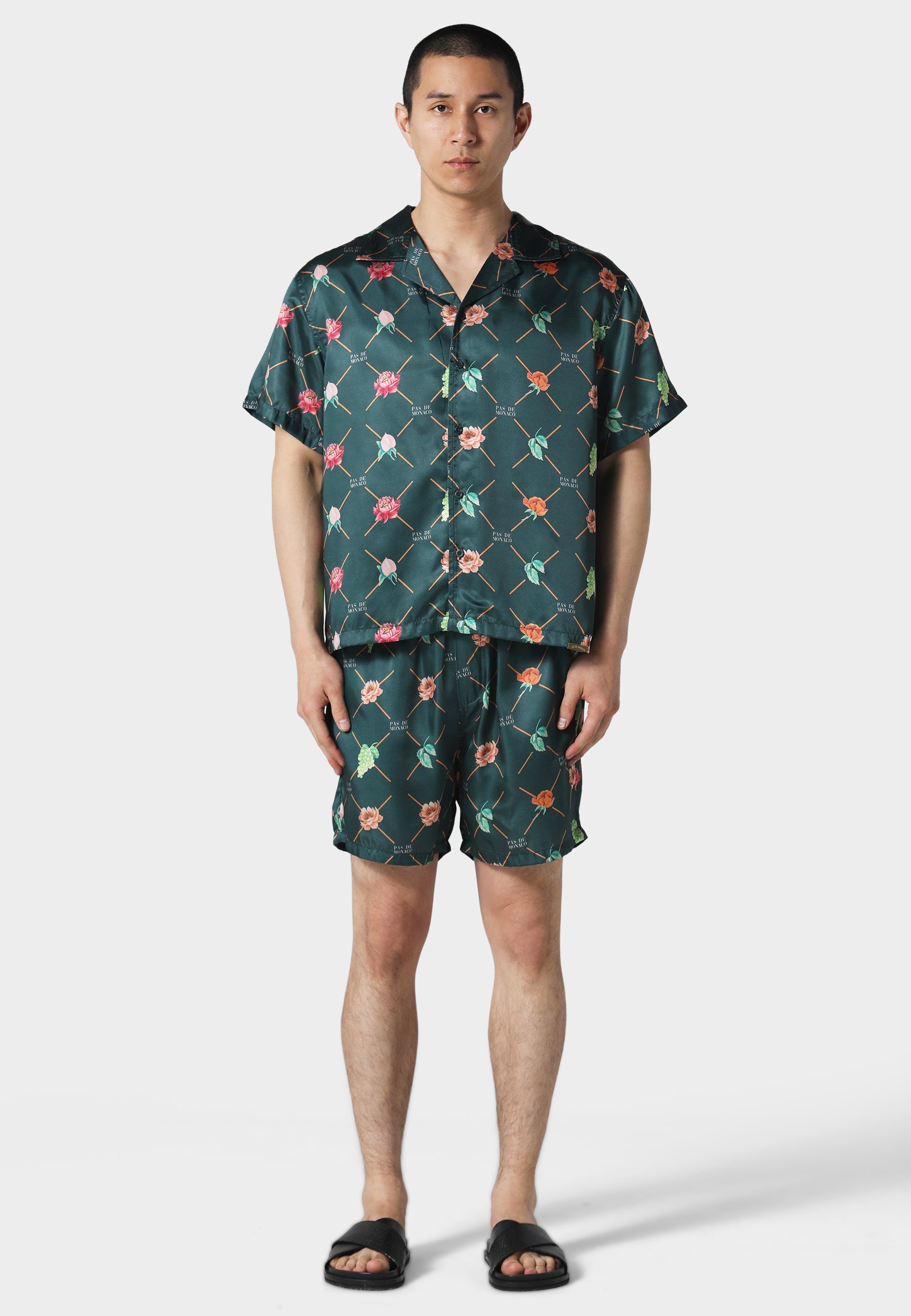 Fruit Monogram Forest Green Short