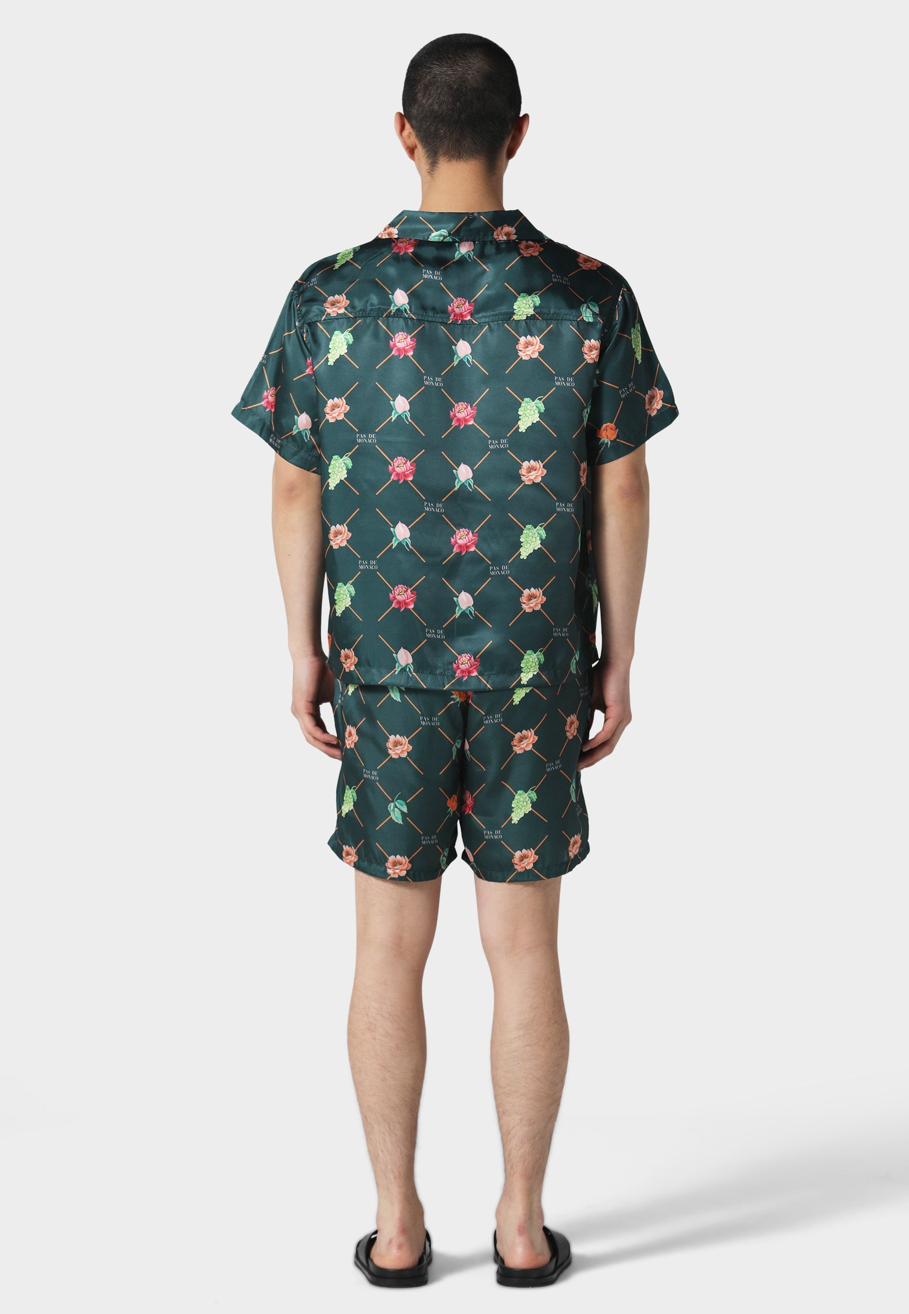 Fruit Monogram Forest Green Short