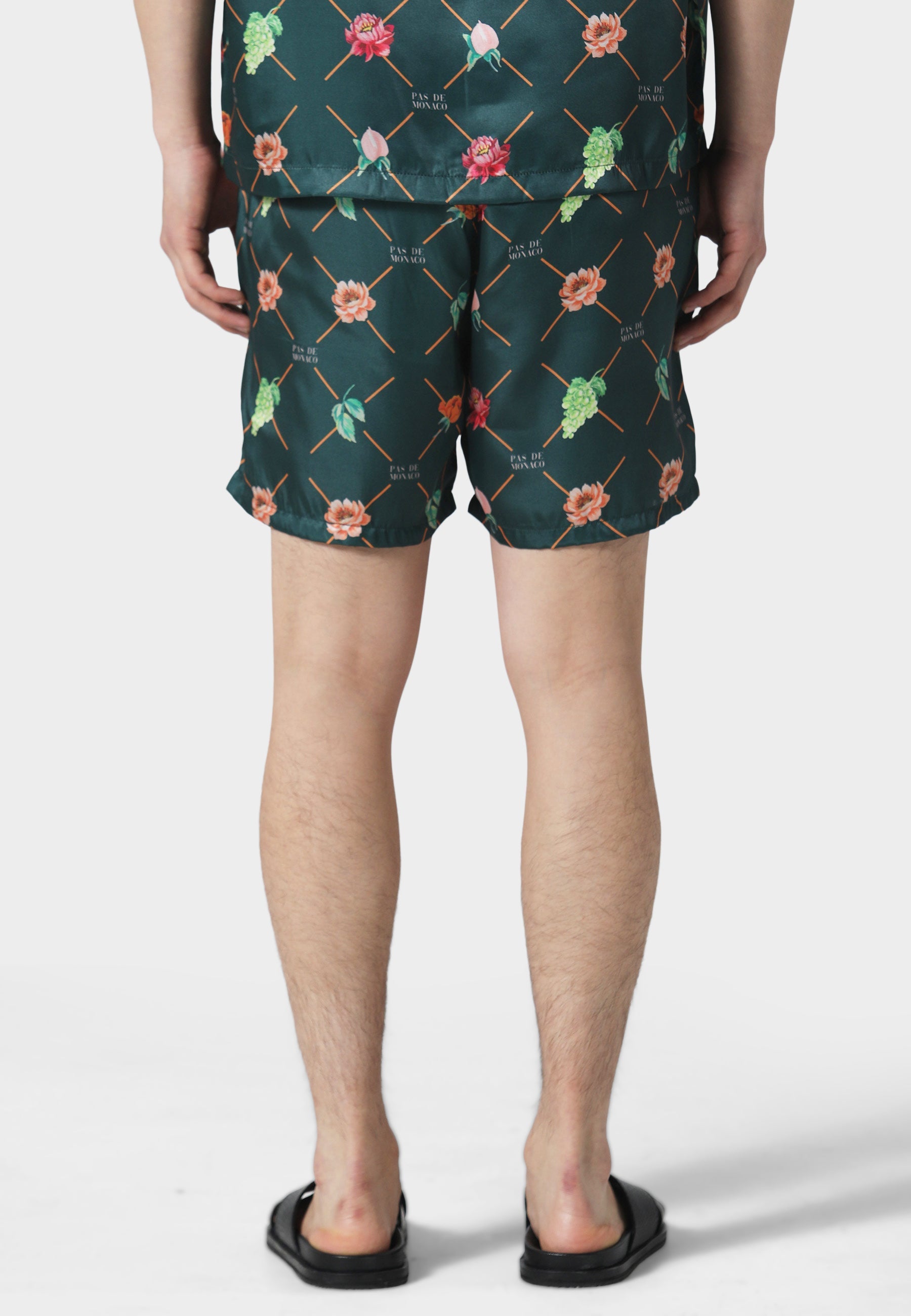 Fruit Monogram Forest Green Short
