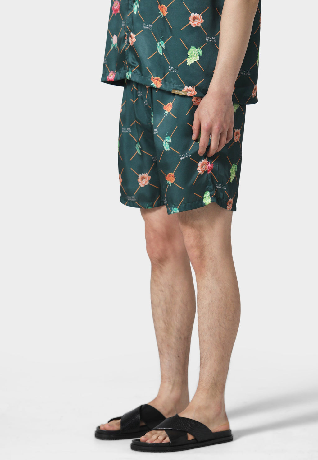 Fruit Monogram Forest Green Short
