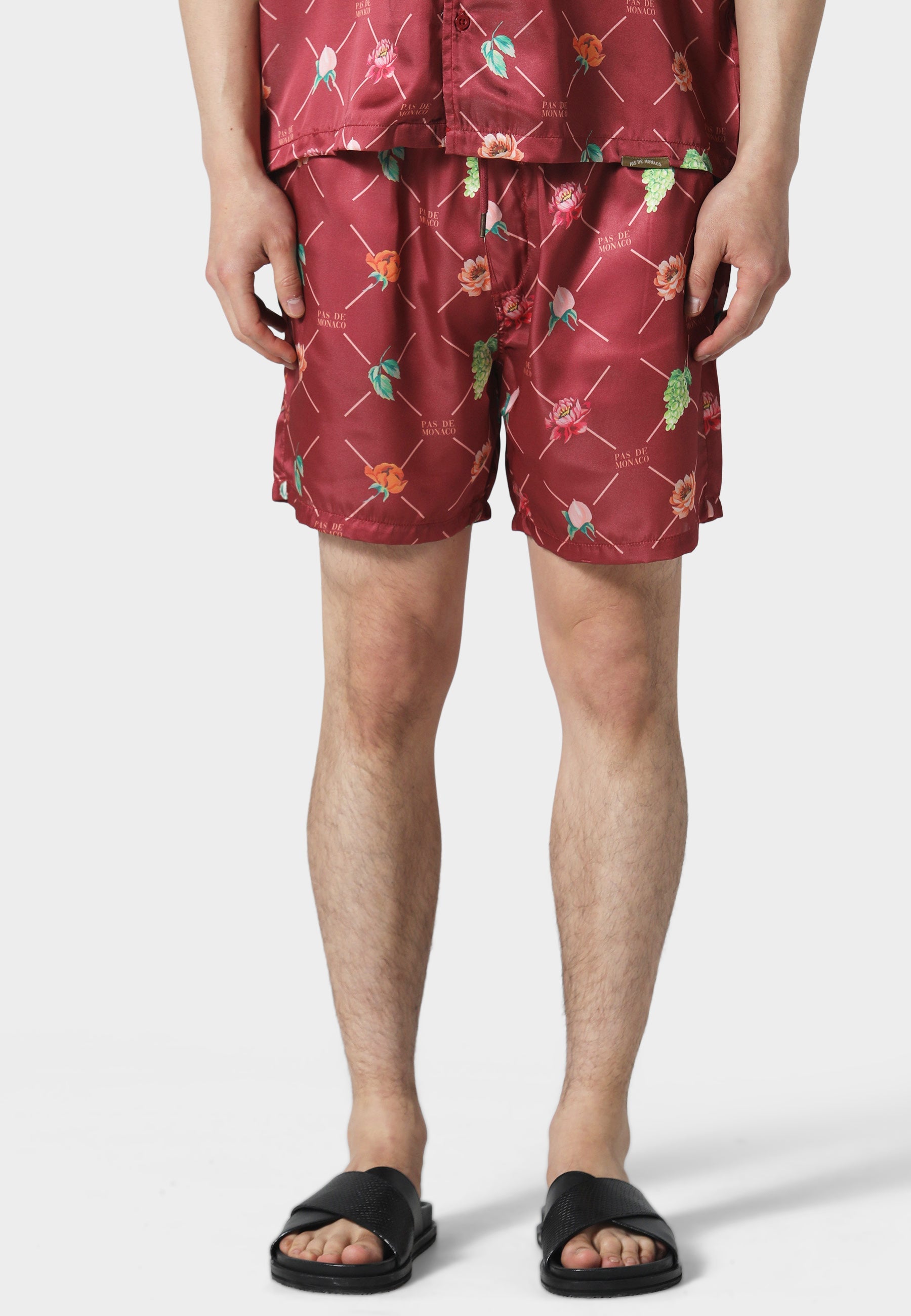 Fruit Monogram Burgundy Short