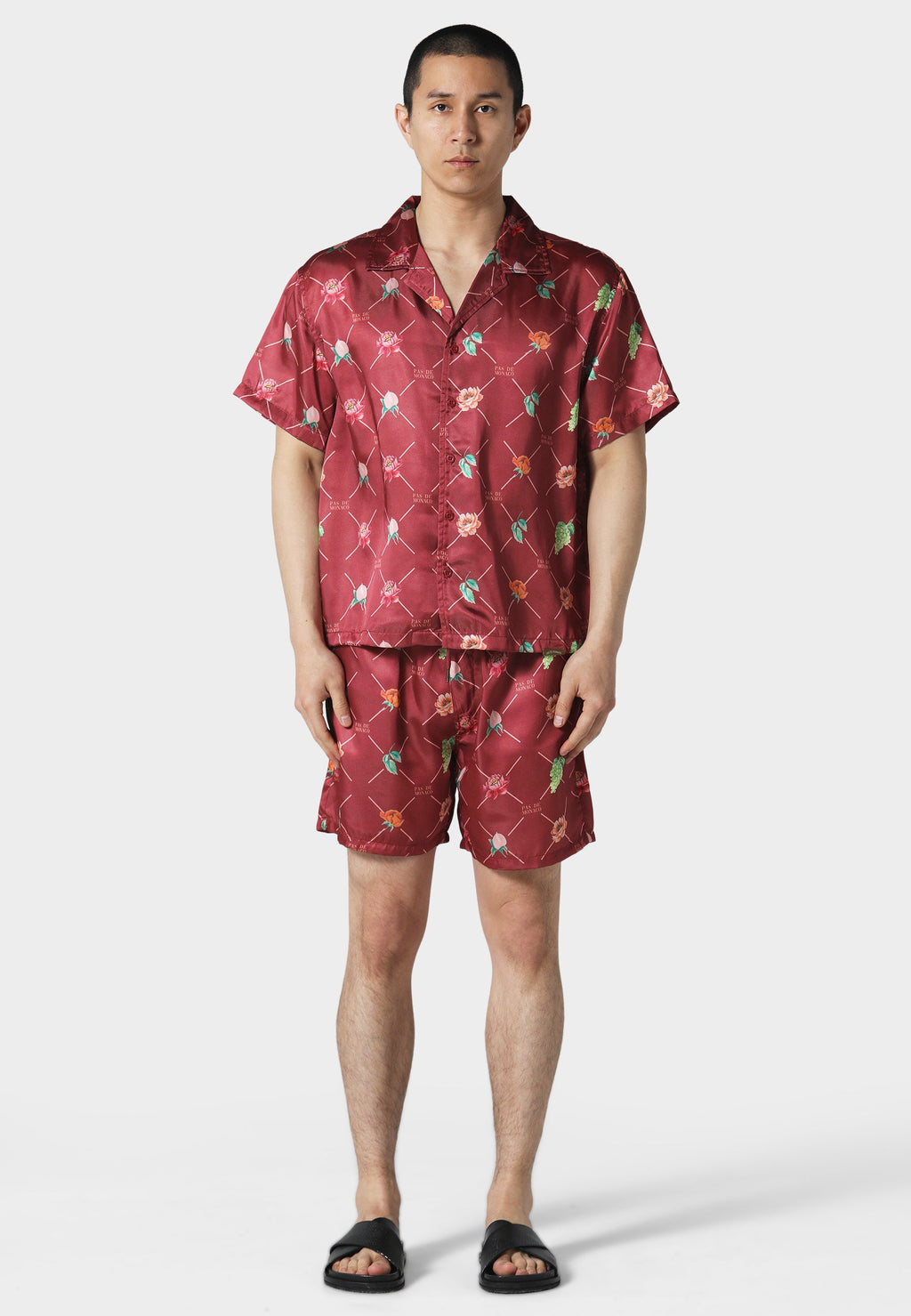 Fruit Monogram Burgundy Short