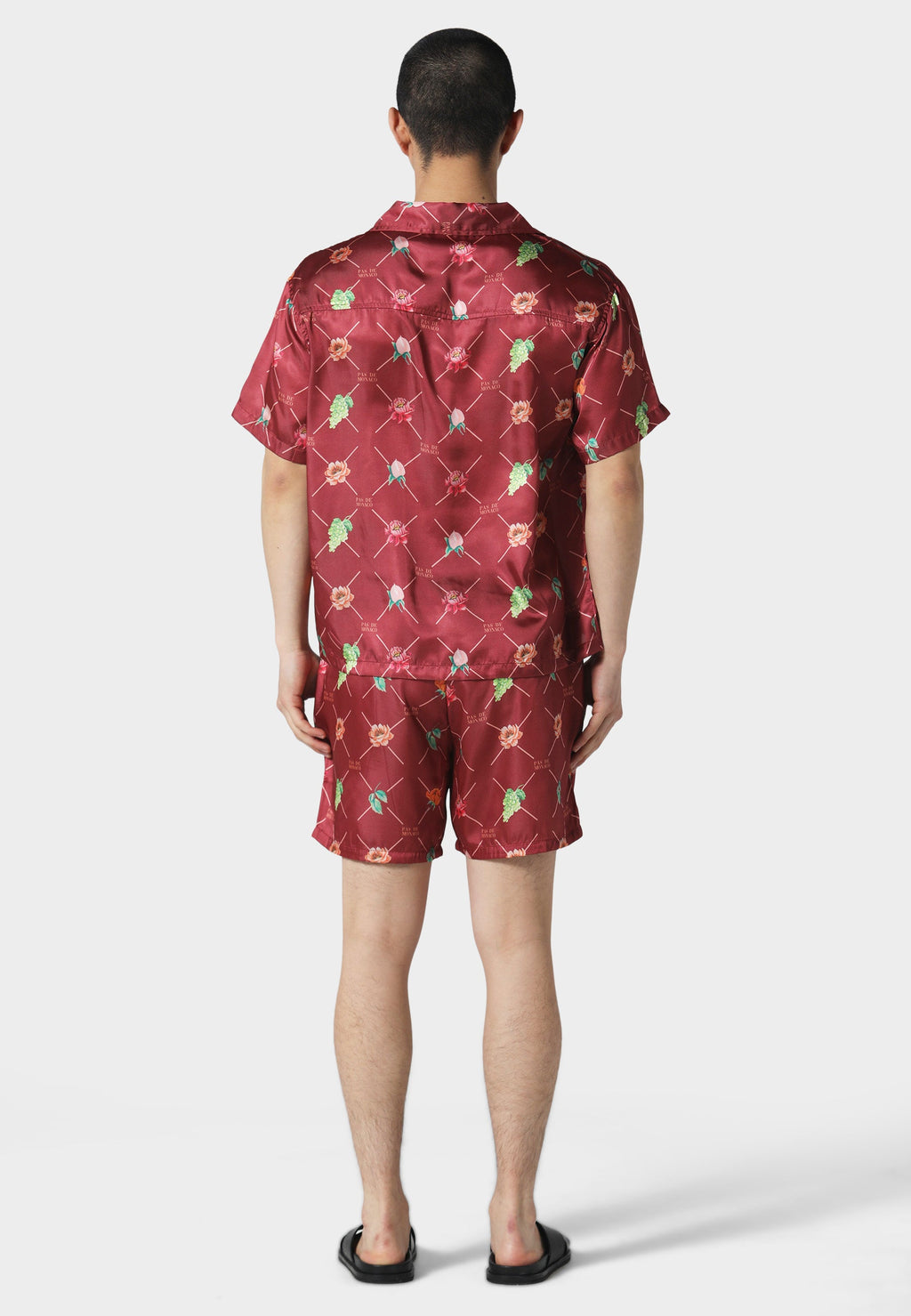 Fruit Monogram Burgundy Short