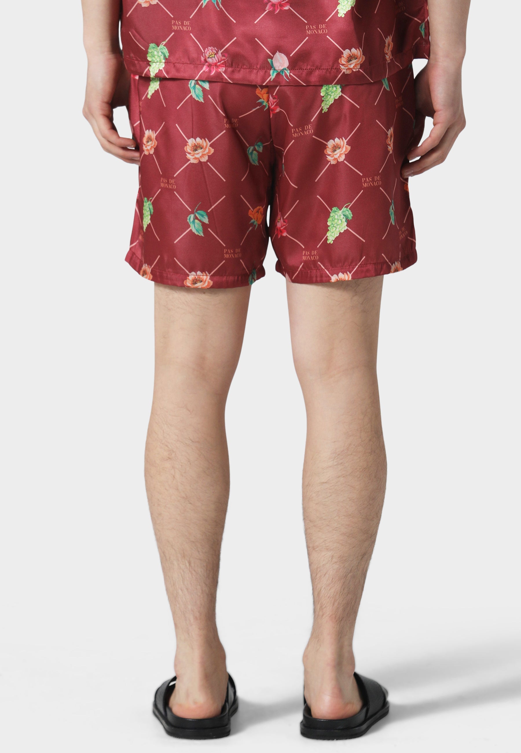 Fruit Monogram Burgundy Short