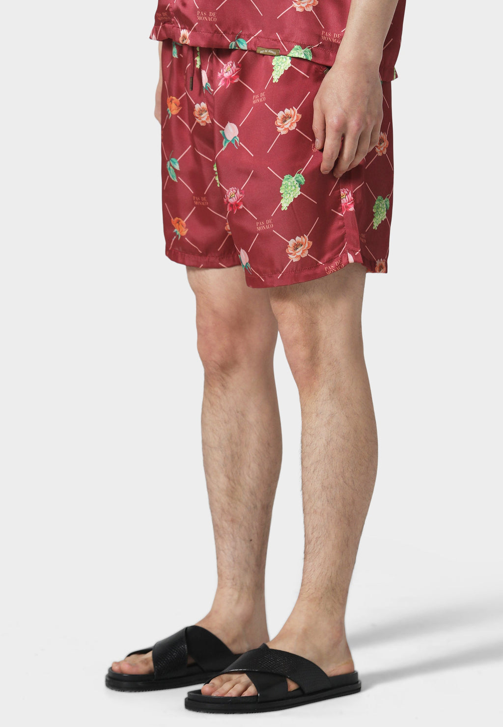 Fruit Monogram Burgundy Short