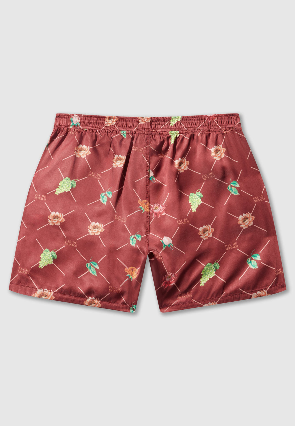 Fruit Monogram Burgundy Short