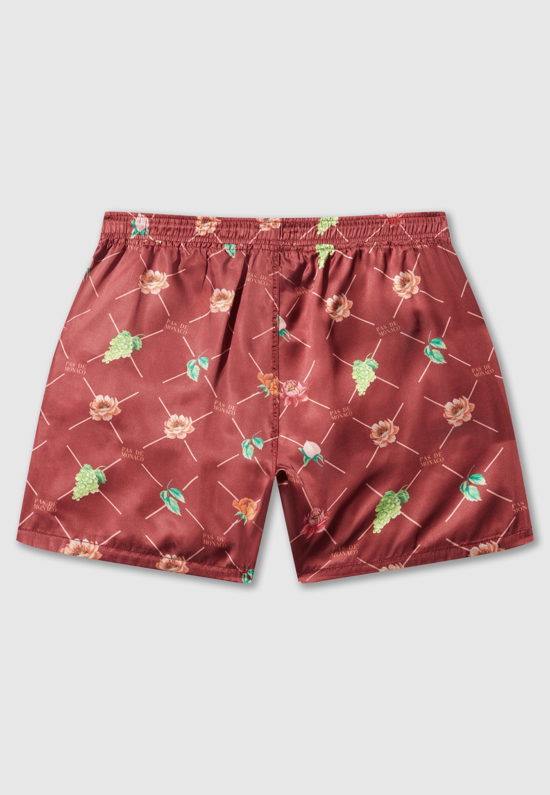Fruit Monogram Burgundy Short