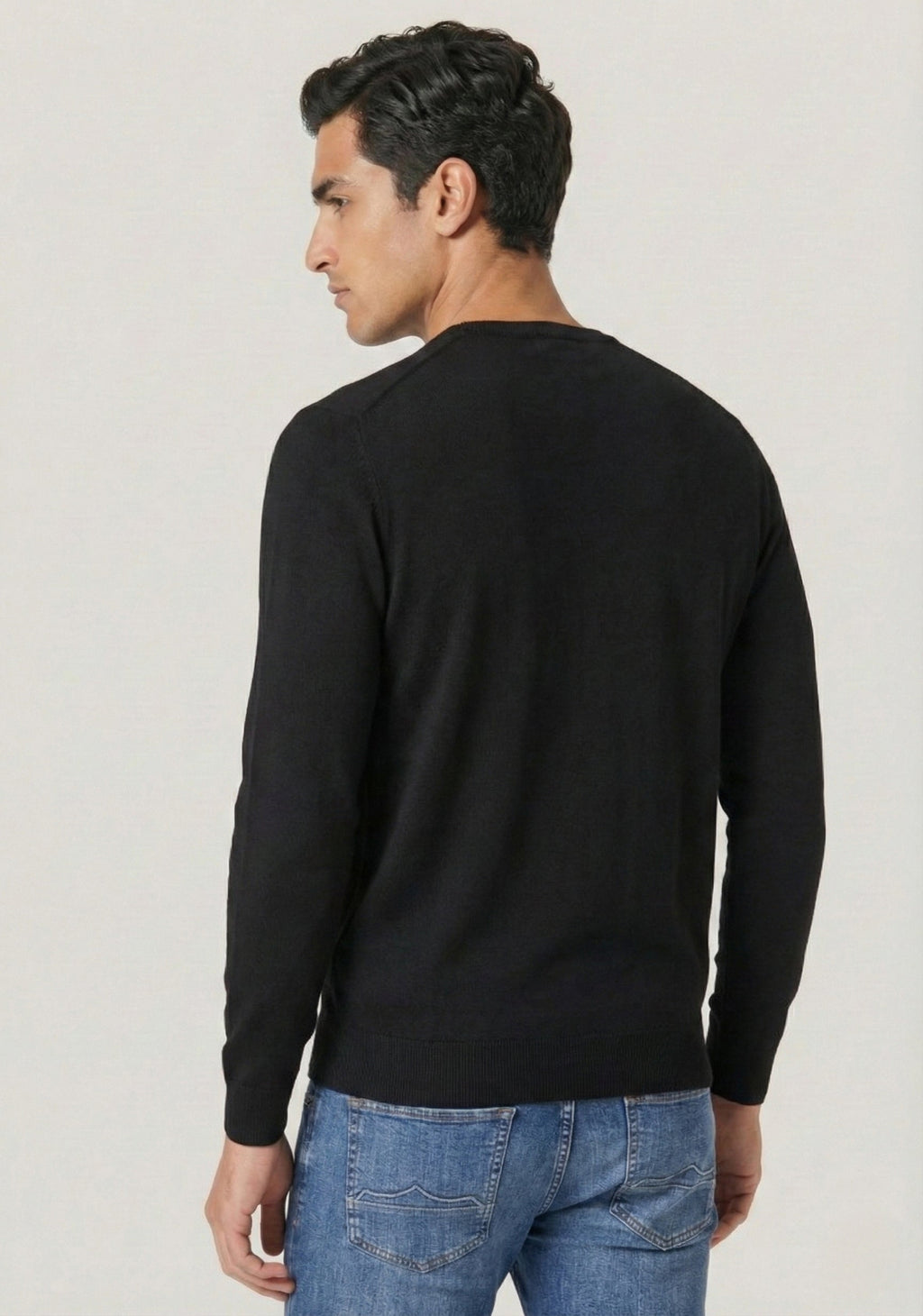 Durham Black Knitted Sweatshirt