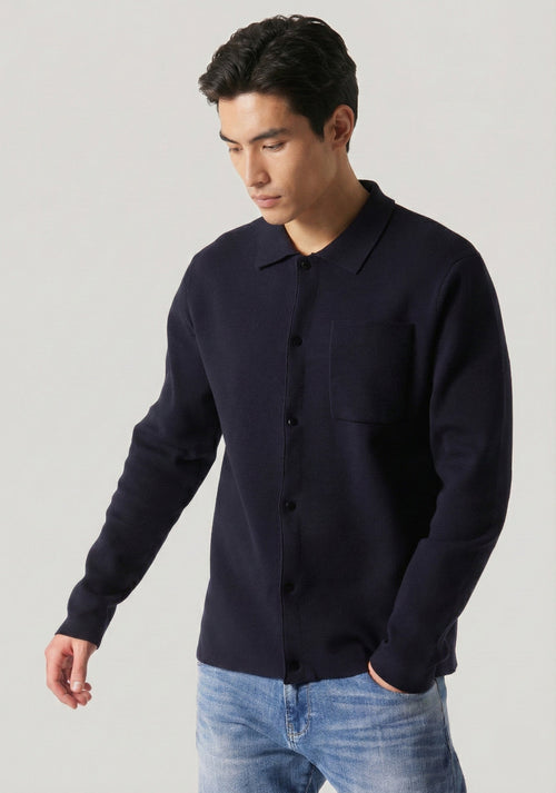 Carlisle Navy Knitted Cardigan