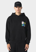 Hikari Bloom Black Hoodie