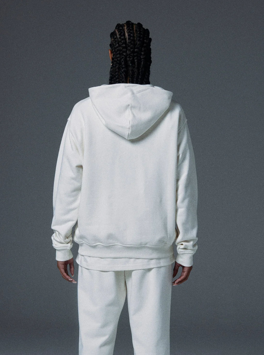 Human Hoodie in Bone White