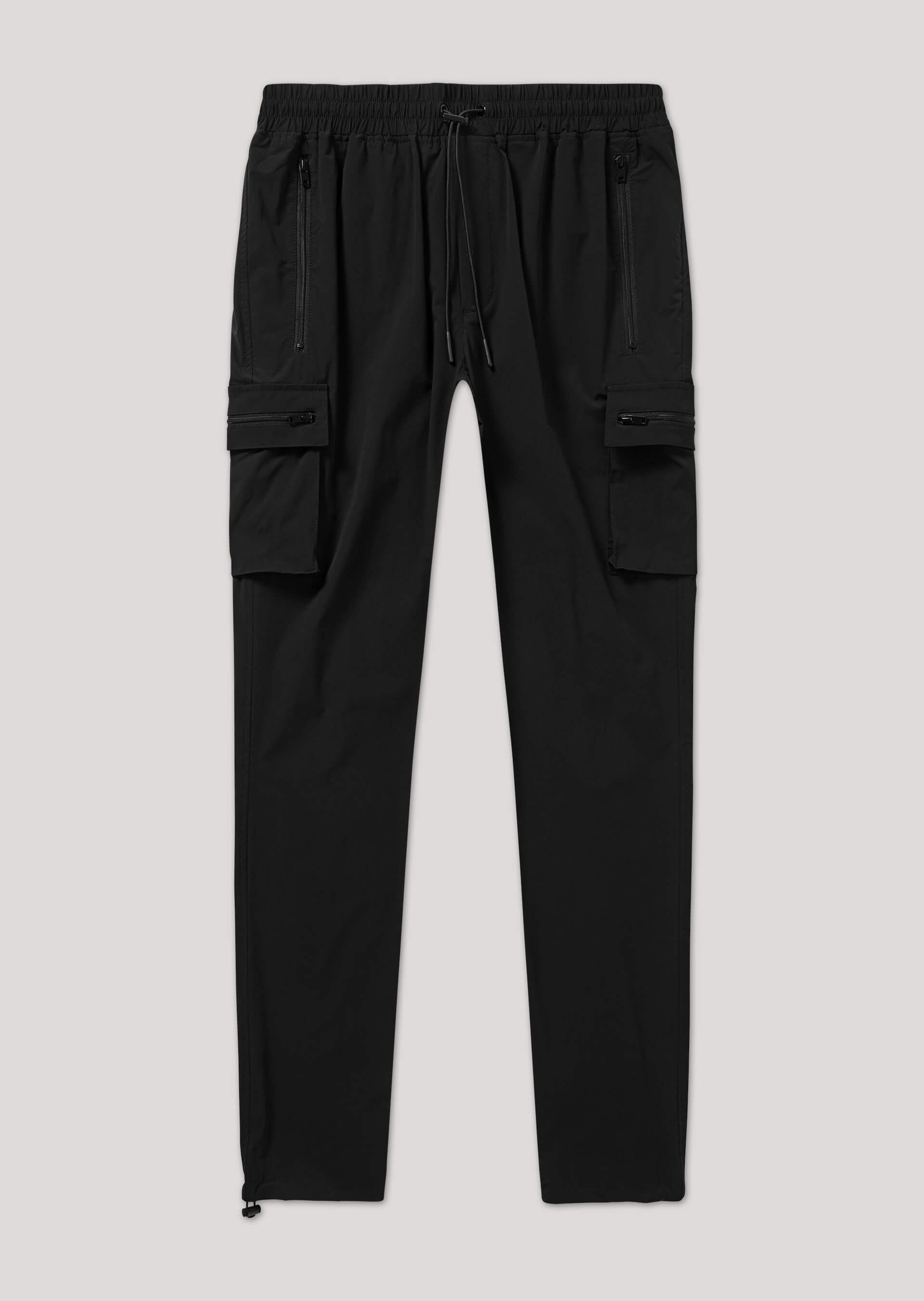 Jasper Nylon Black Cargo Pant