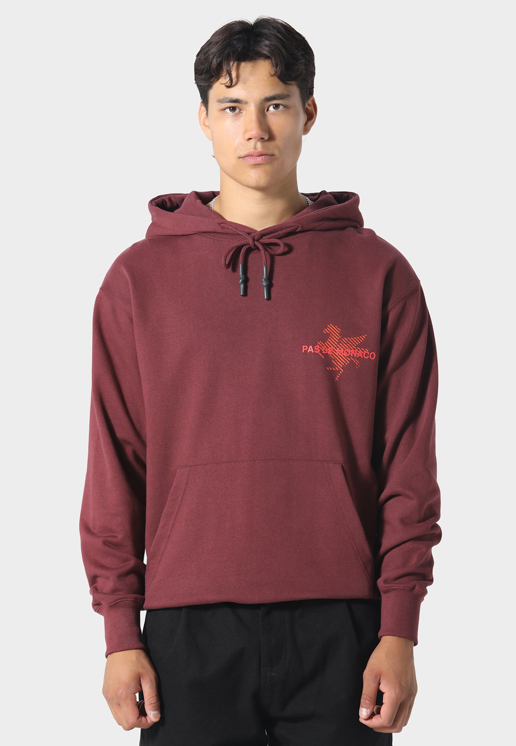 La Pegaus Chevron Deep Maroon Hoodie