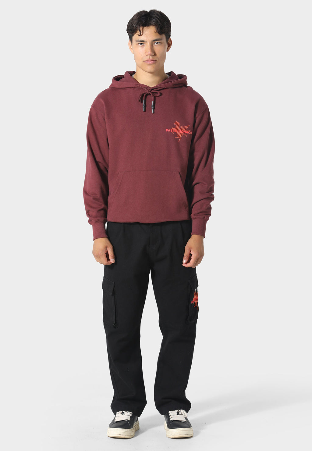 La Pegaus Chevron Deep Maroon Hoodie