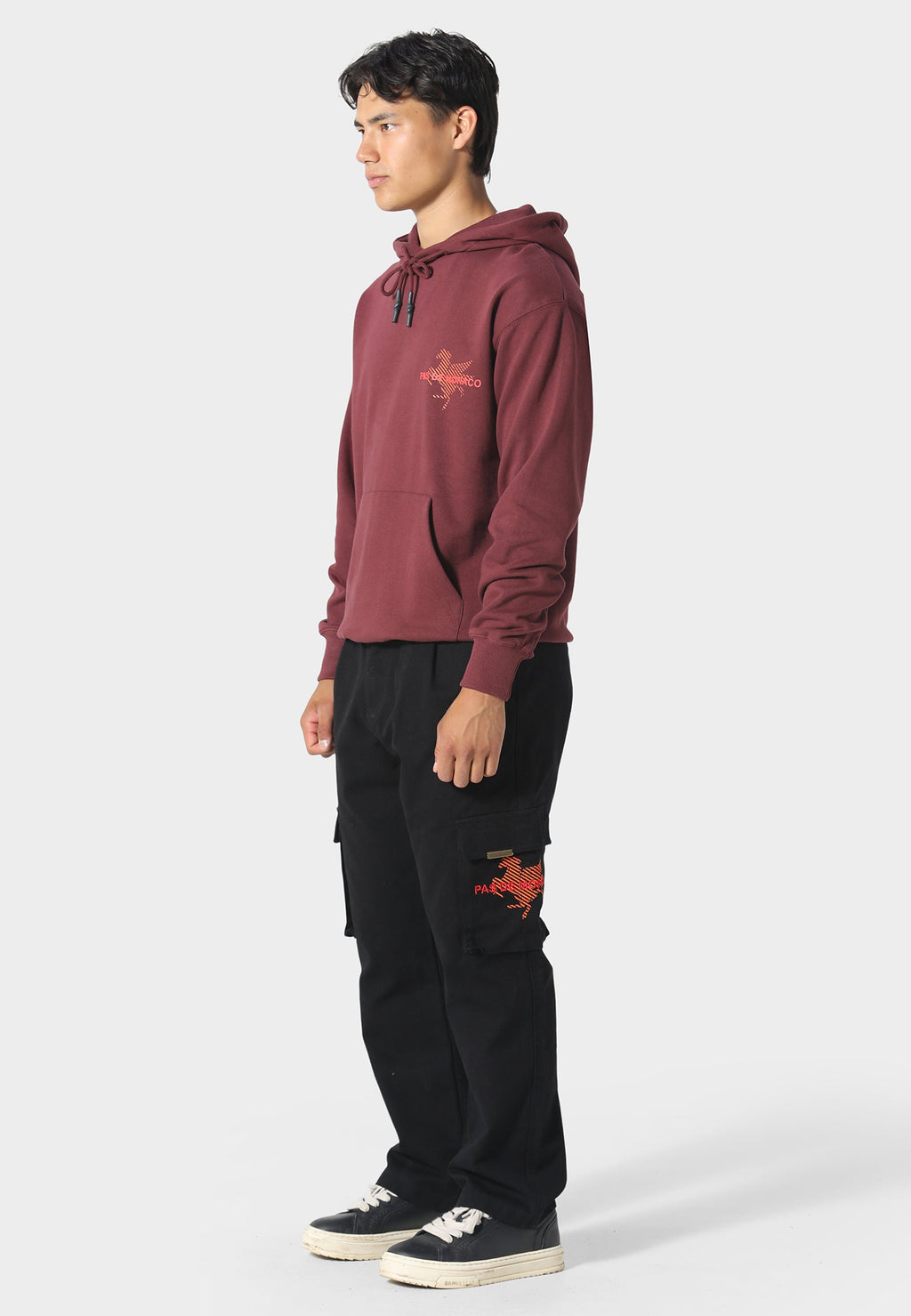 La Pegaus Chevron Deep Maroon Hoodie