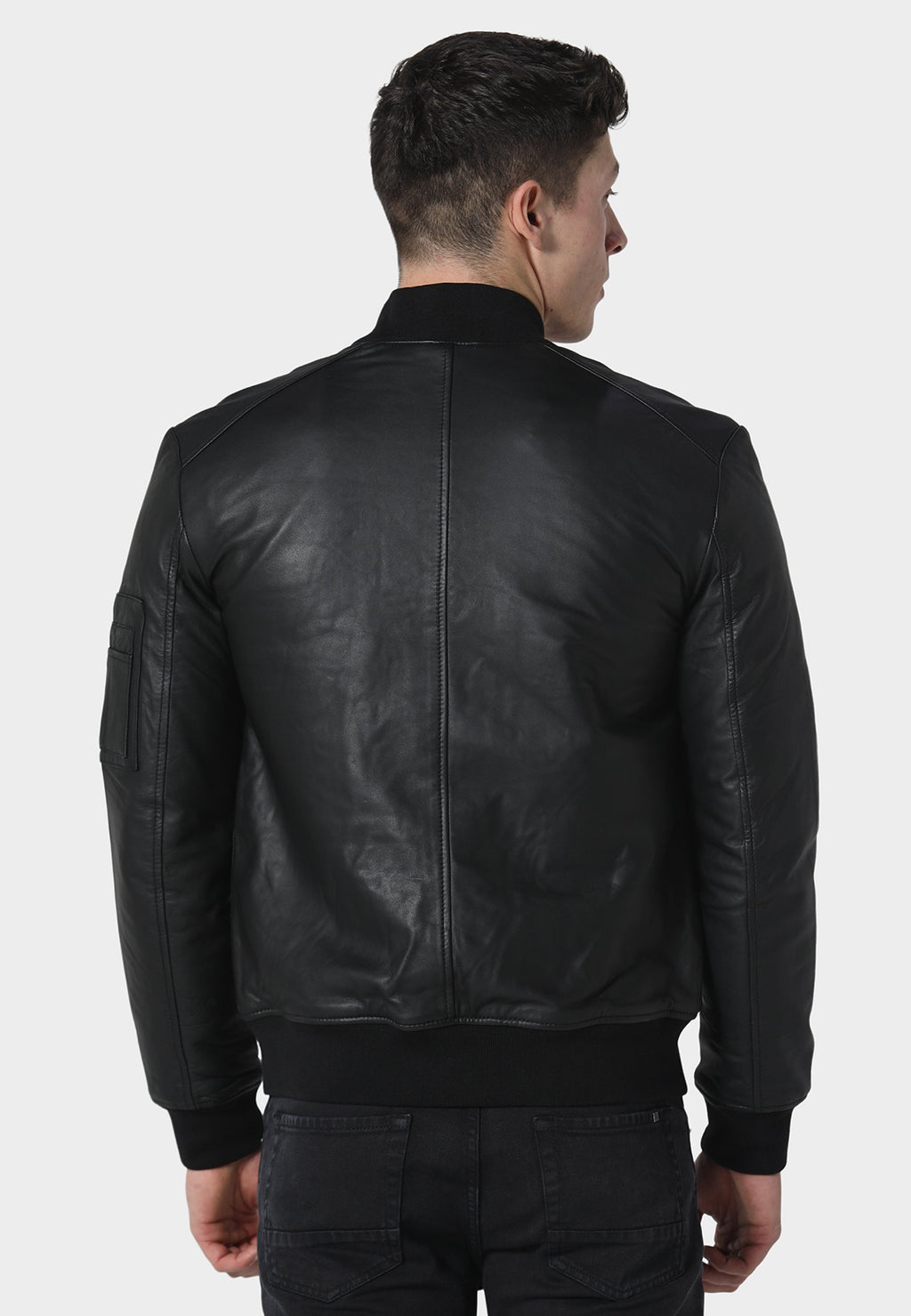 Lopen Black Leather Jacket