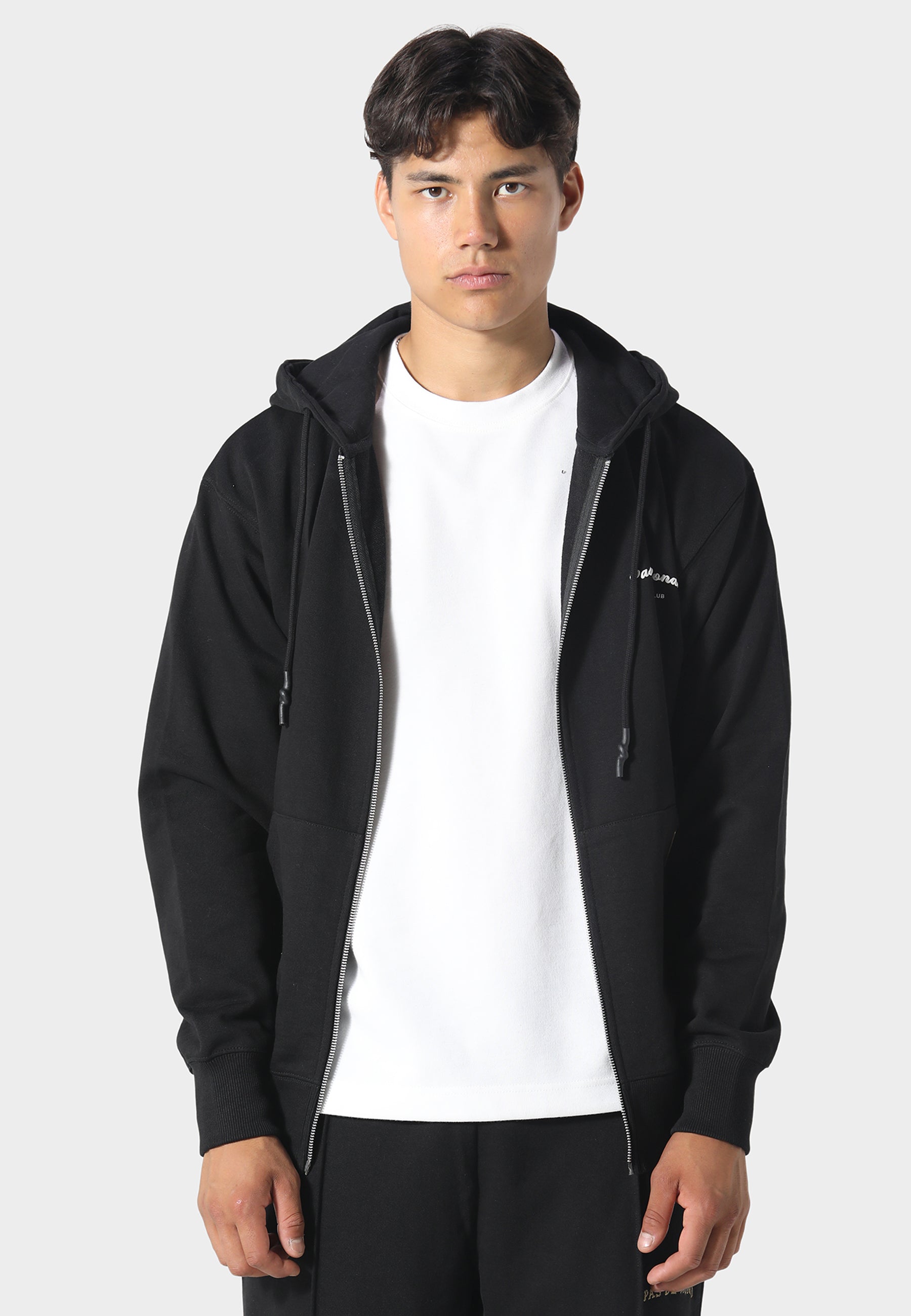 Noir Carrera Black Zip Hoodie