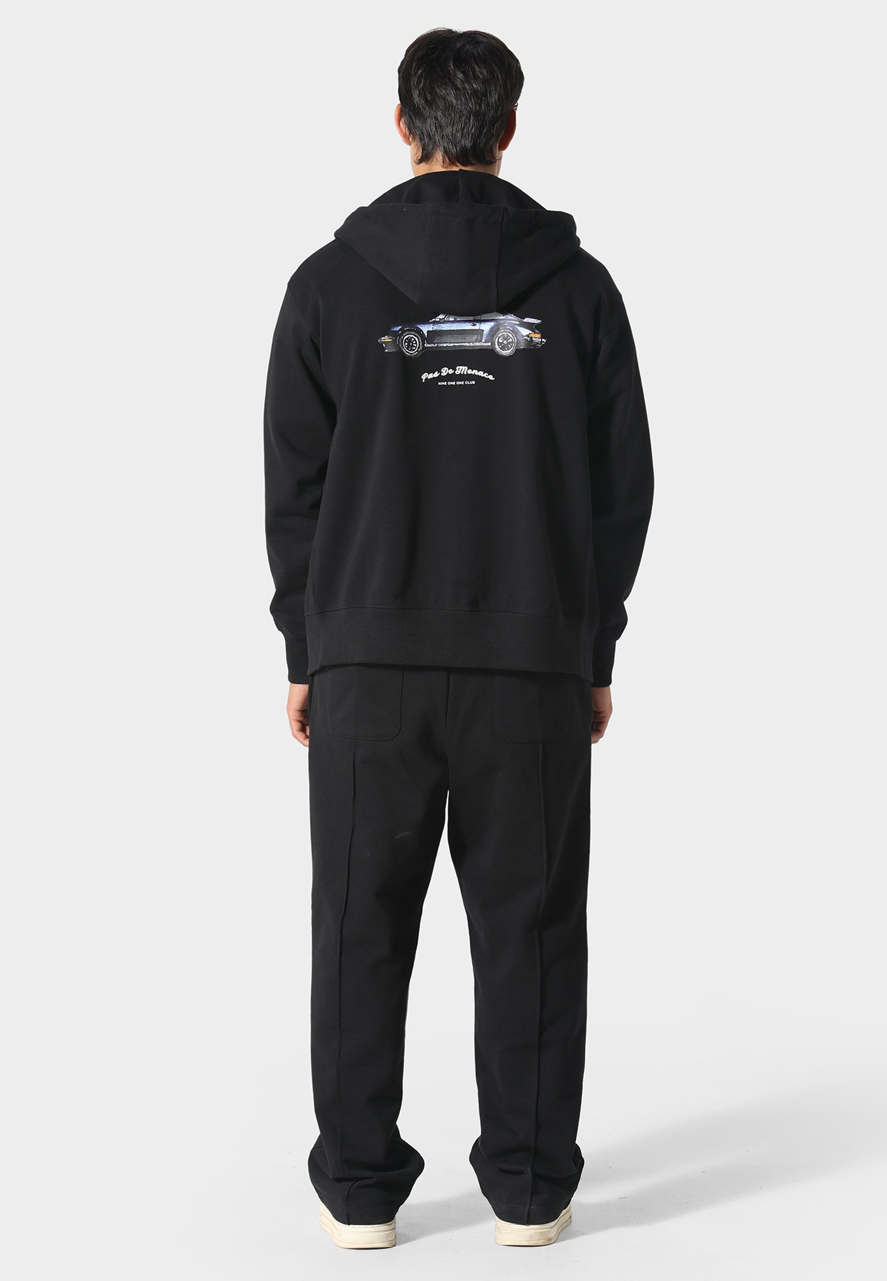 Noir Carrera Black Zip Hoodie